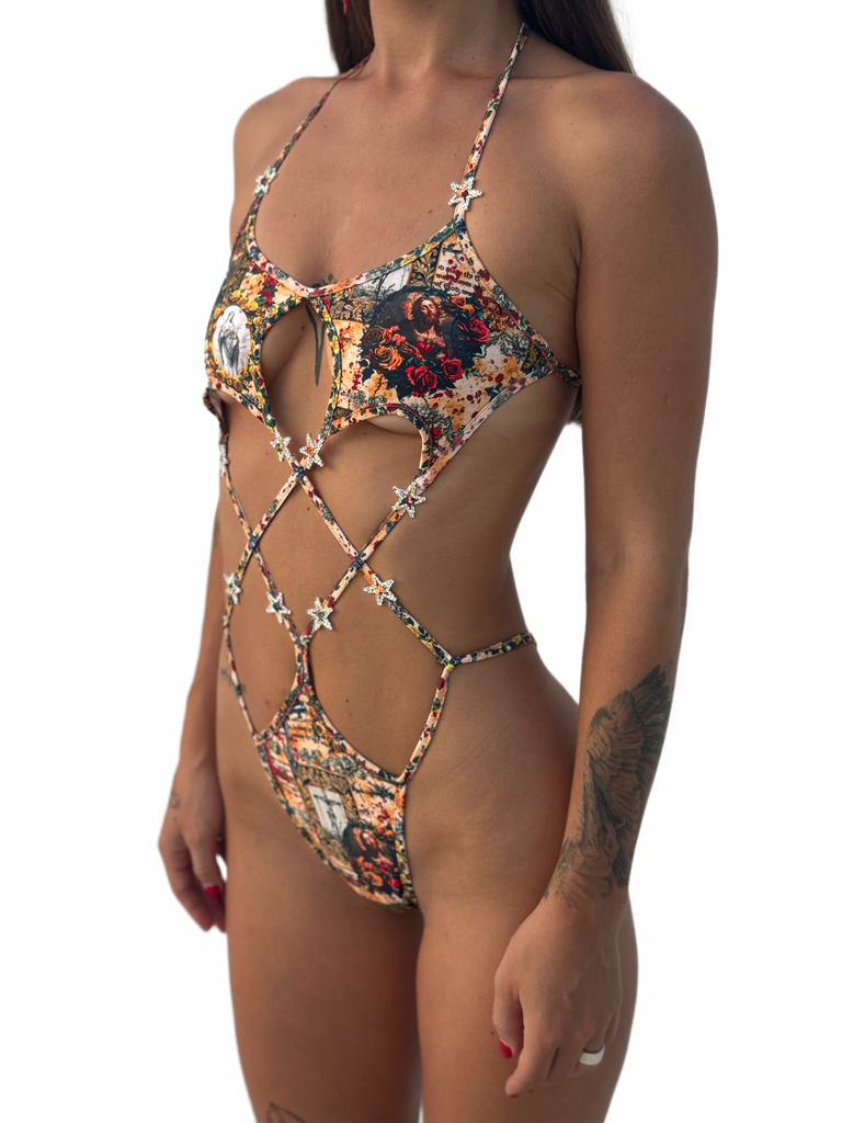 Blessed collection: Rhinestone star one piece