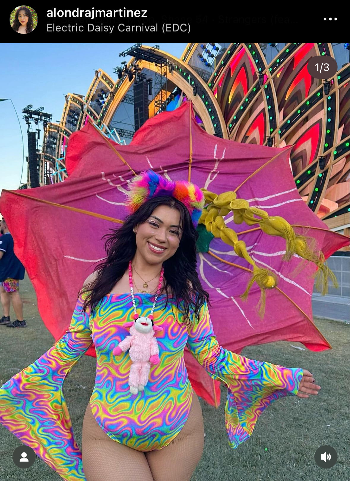 Rainbow sherbert velvet bellsleeves one piece