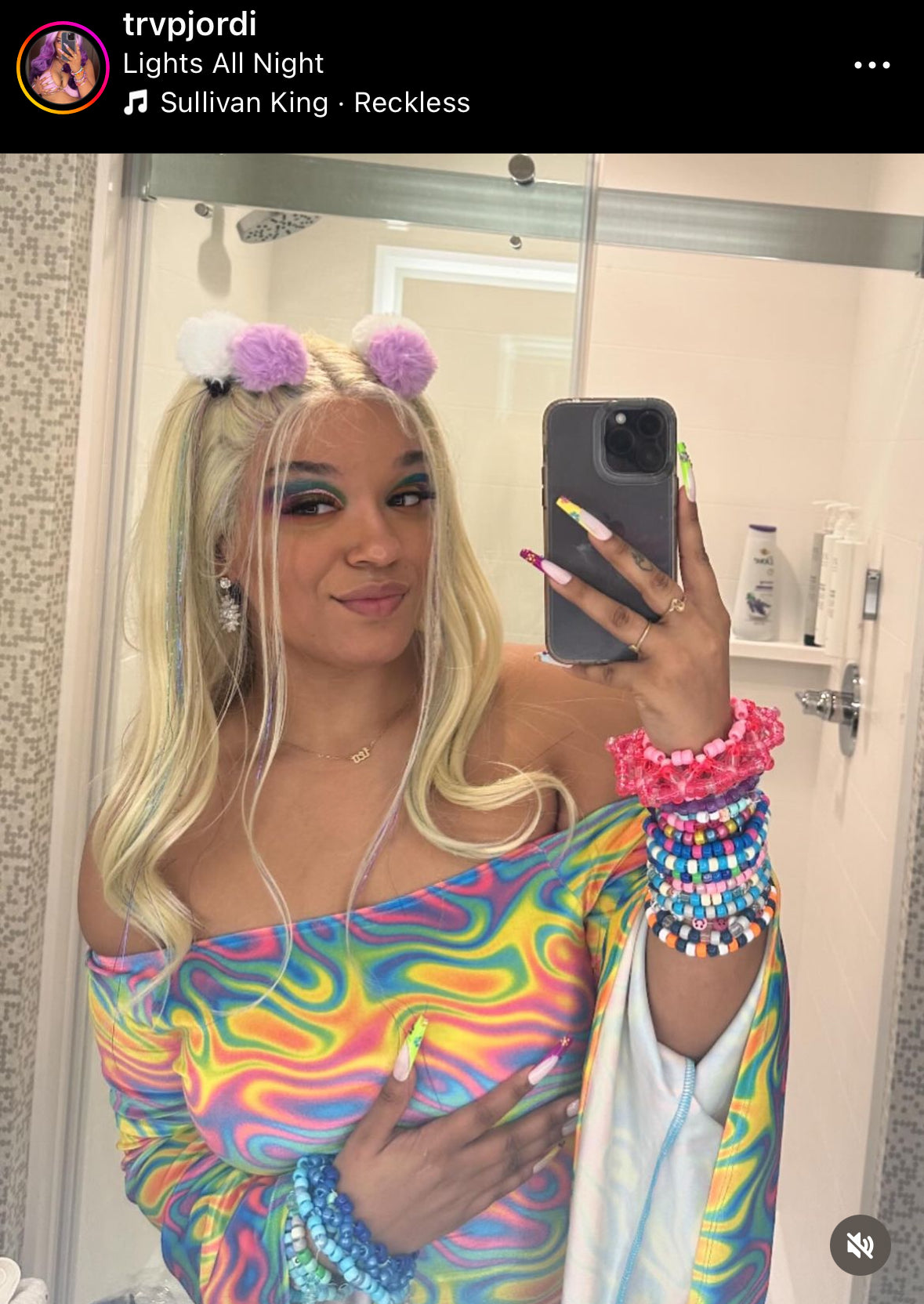 Rainbow sherbert velvet bellsleeves one piece