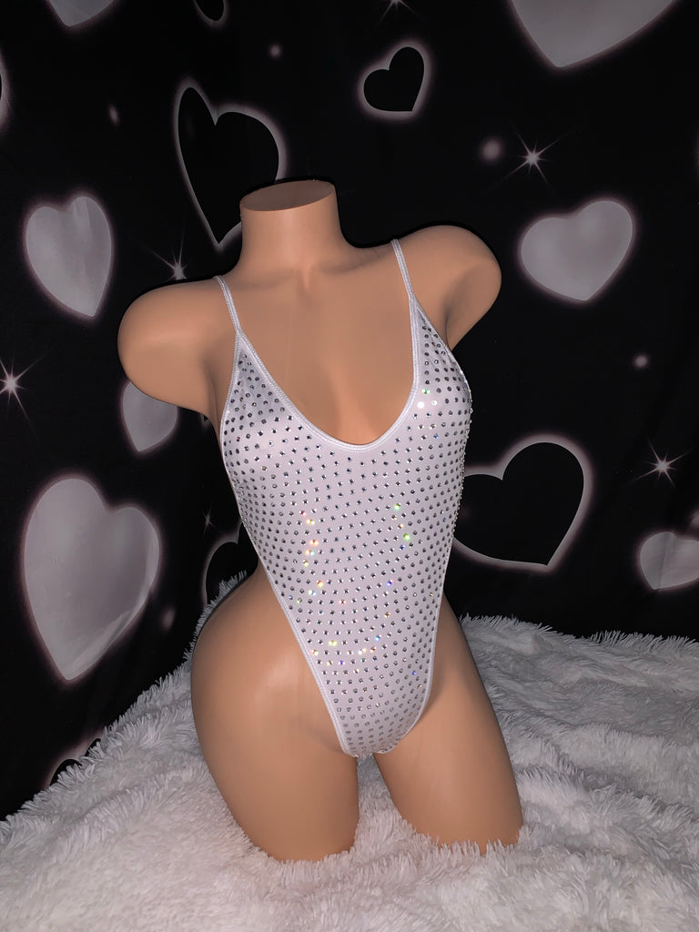 Iced Out rhinestone one piece - Bikinis, Monokinis, skirt sets, and apparel inspired by strippers - Bubblegum The Brand
