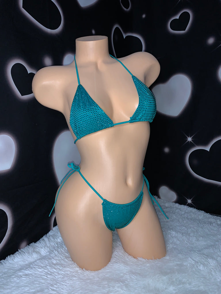 Razzle Dazzle iced out rhinestone *new colors* bikini - Bikinis, Monokinis, skirt sets, and apparel inspired by strippers - Bubblegum The Brand