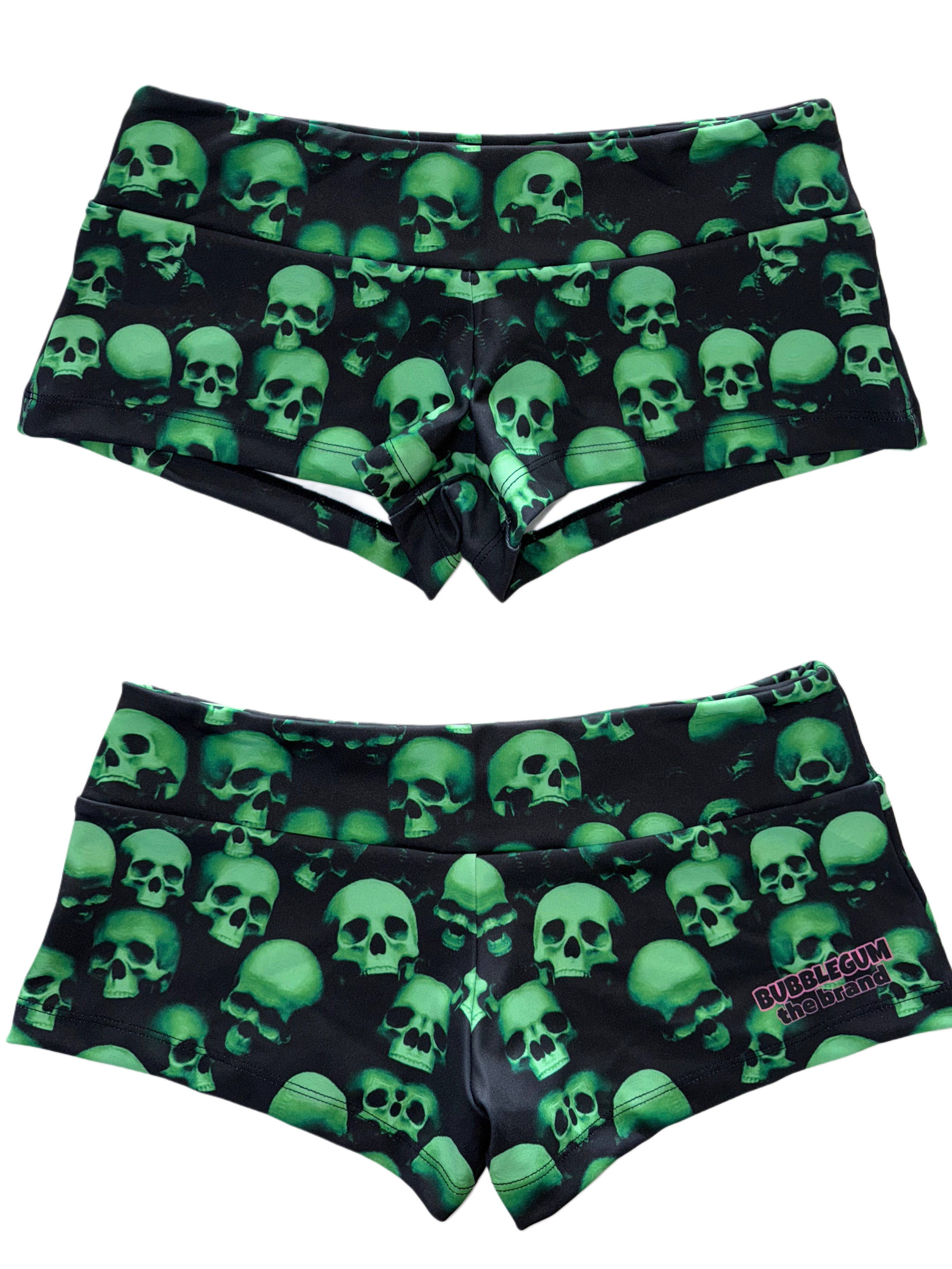 Slime pink skulls micro shorts hotpants streetwear