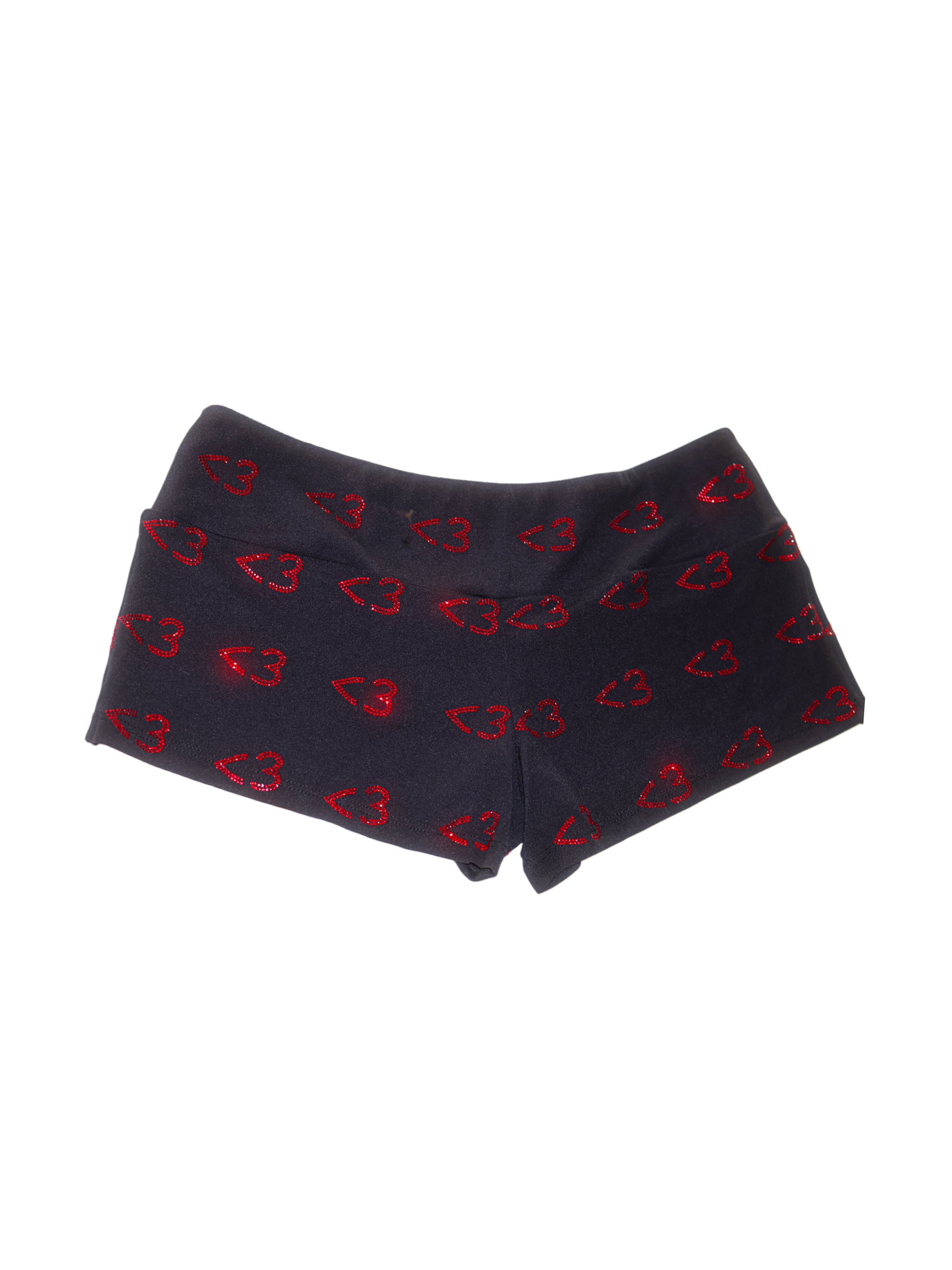 Unloved rhinestone micro shorts