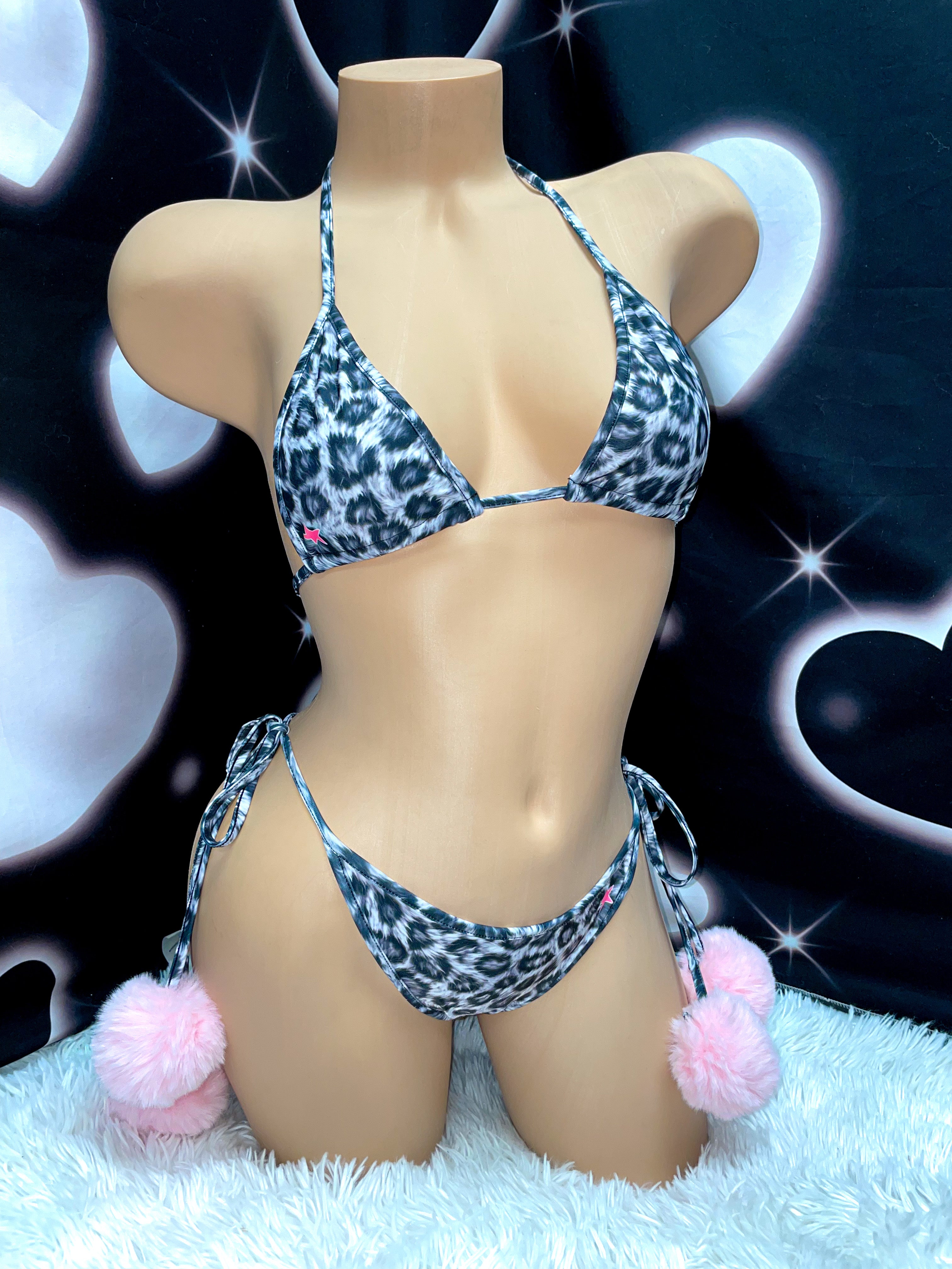 Snow leopard bikini set