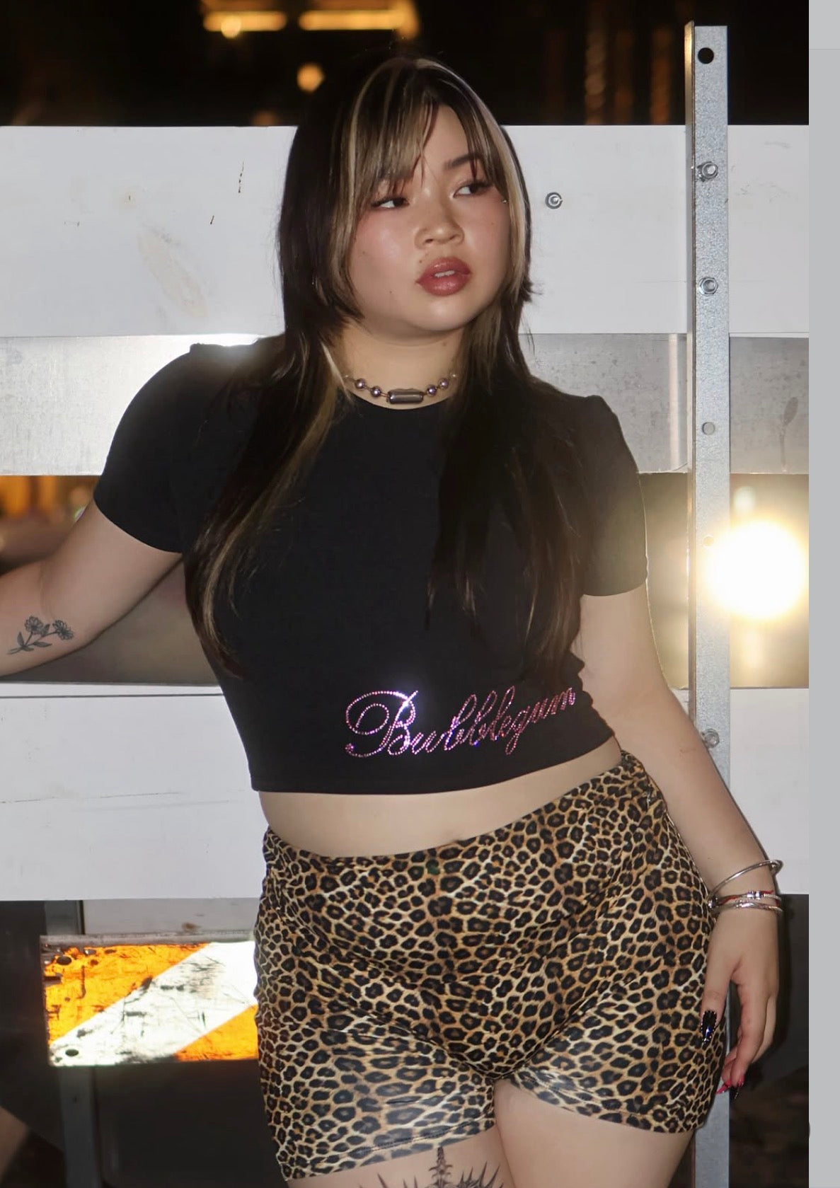 Pink fairy wings rhinestone crop top — additional product photo 10 of 12