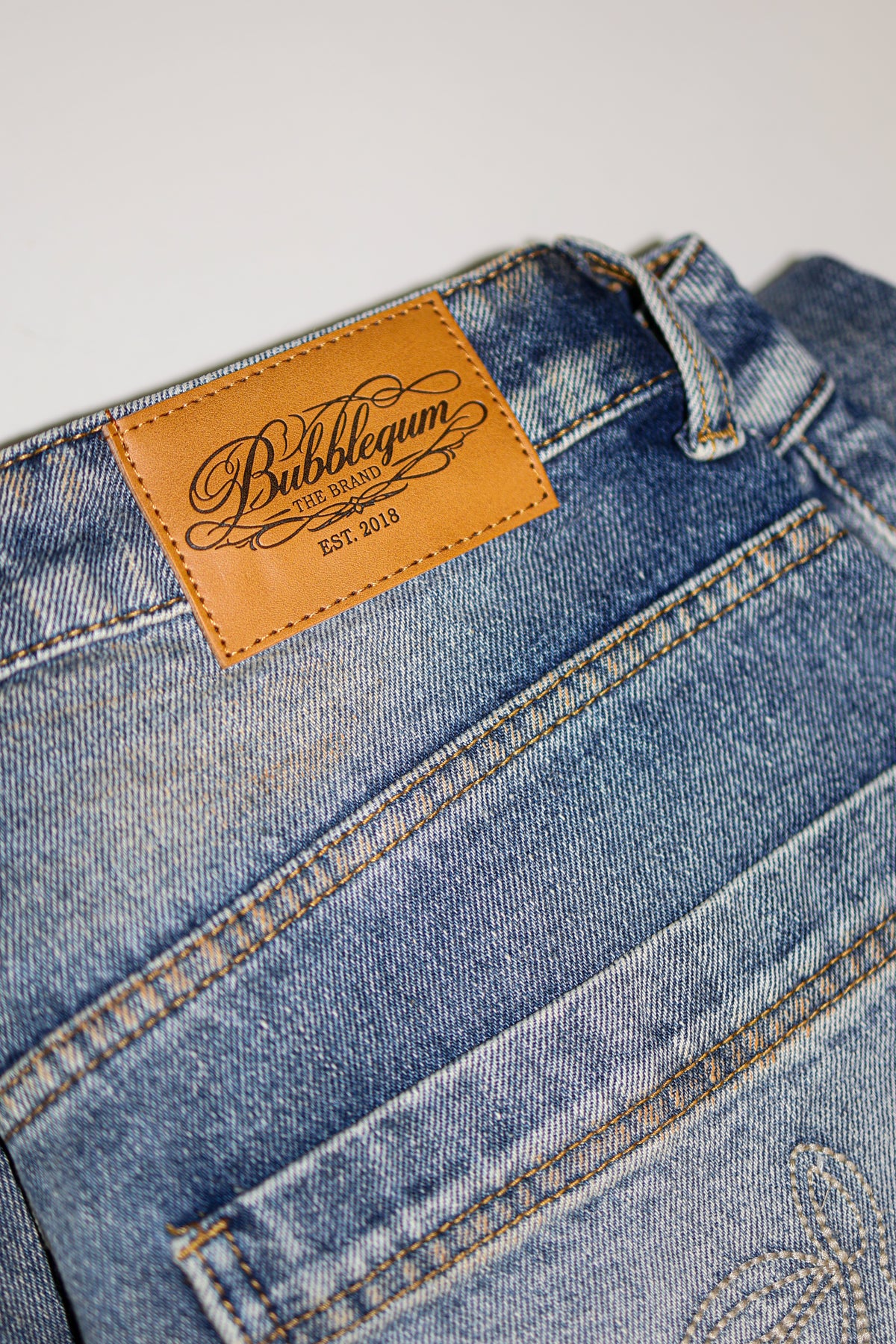 Cherry bottom jeans baggy distressed denim