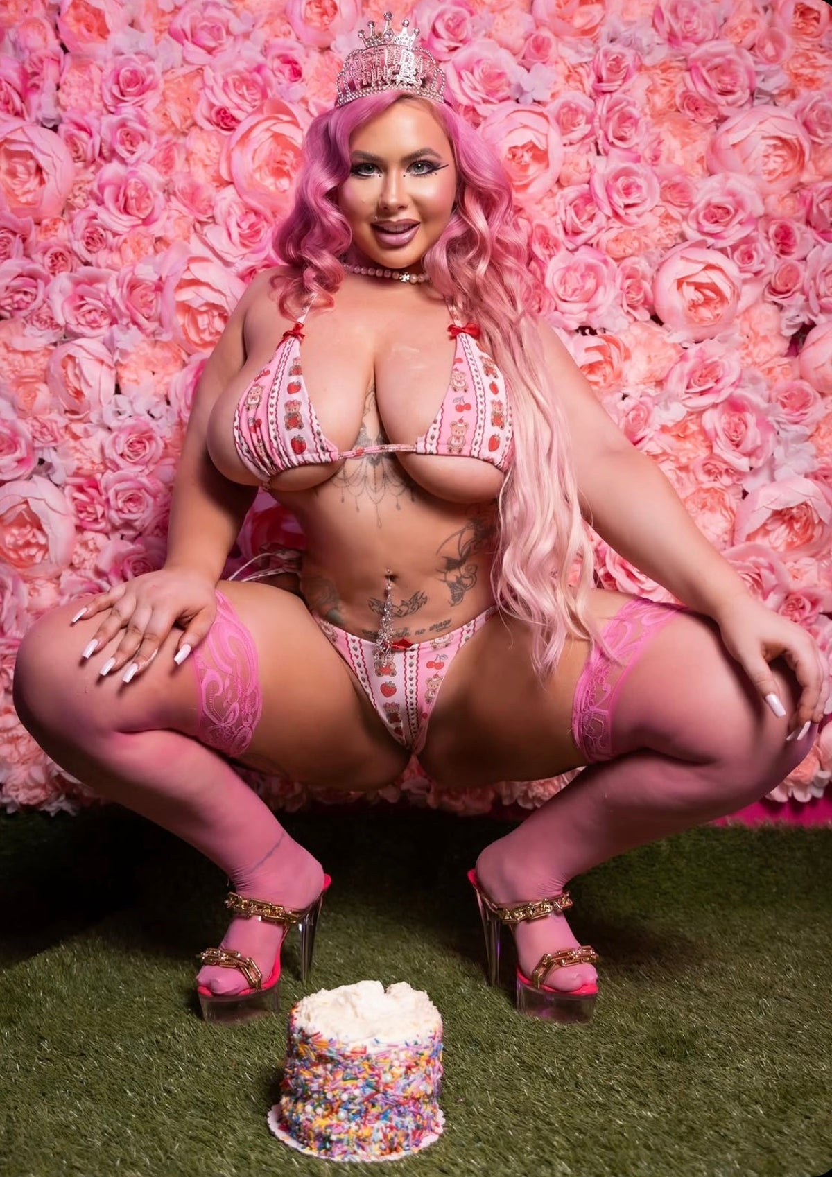 Pink teddy bears bikini