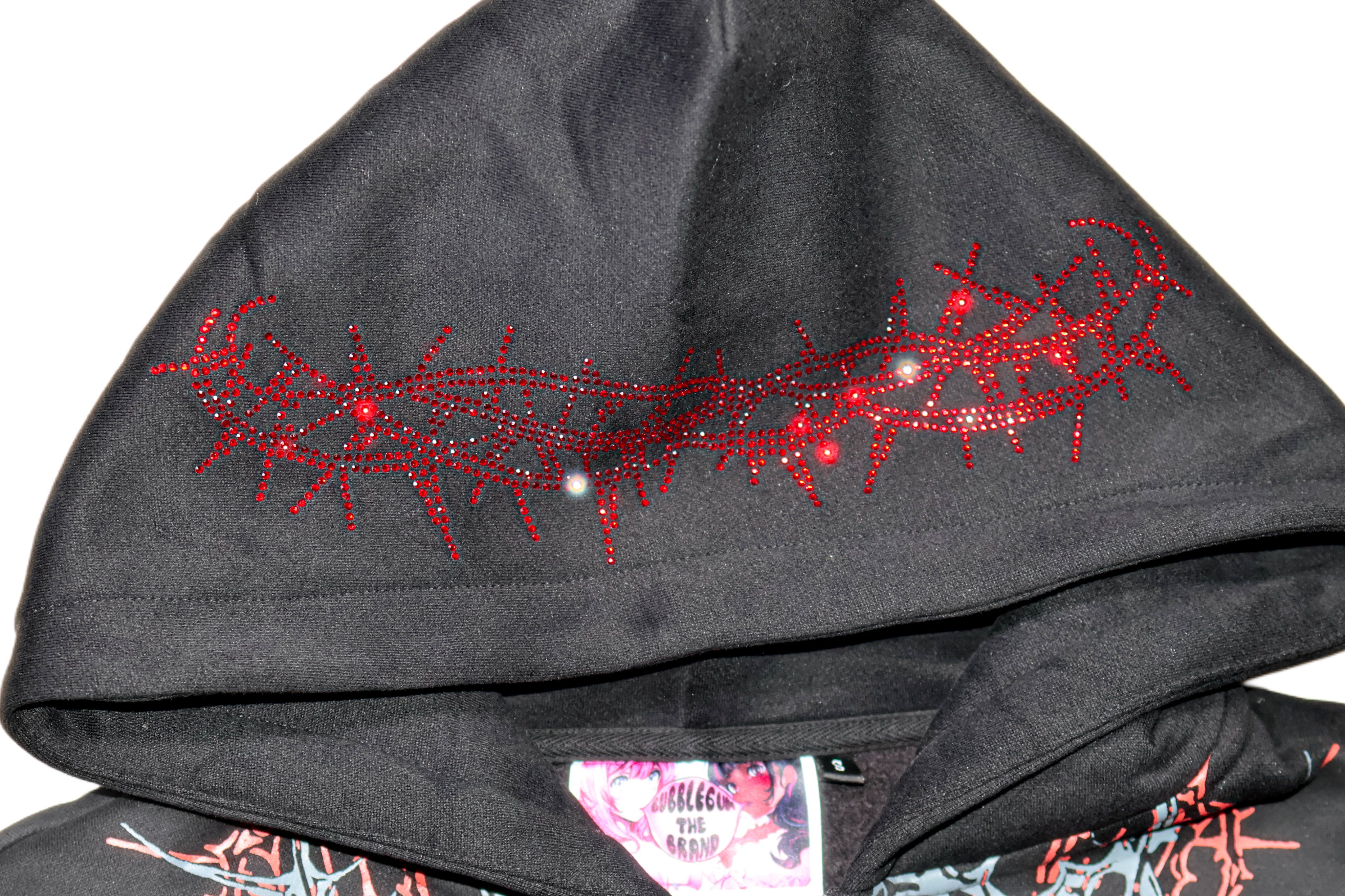 Dark sigilism crop hoodie