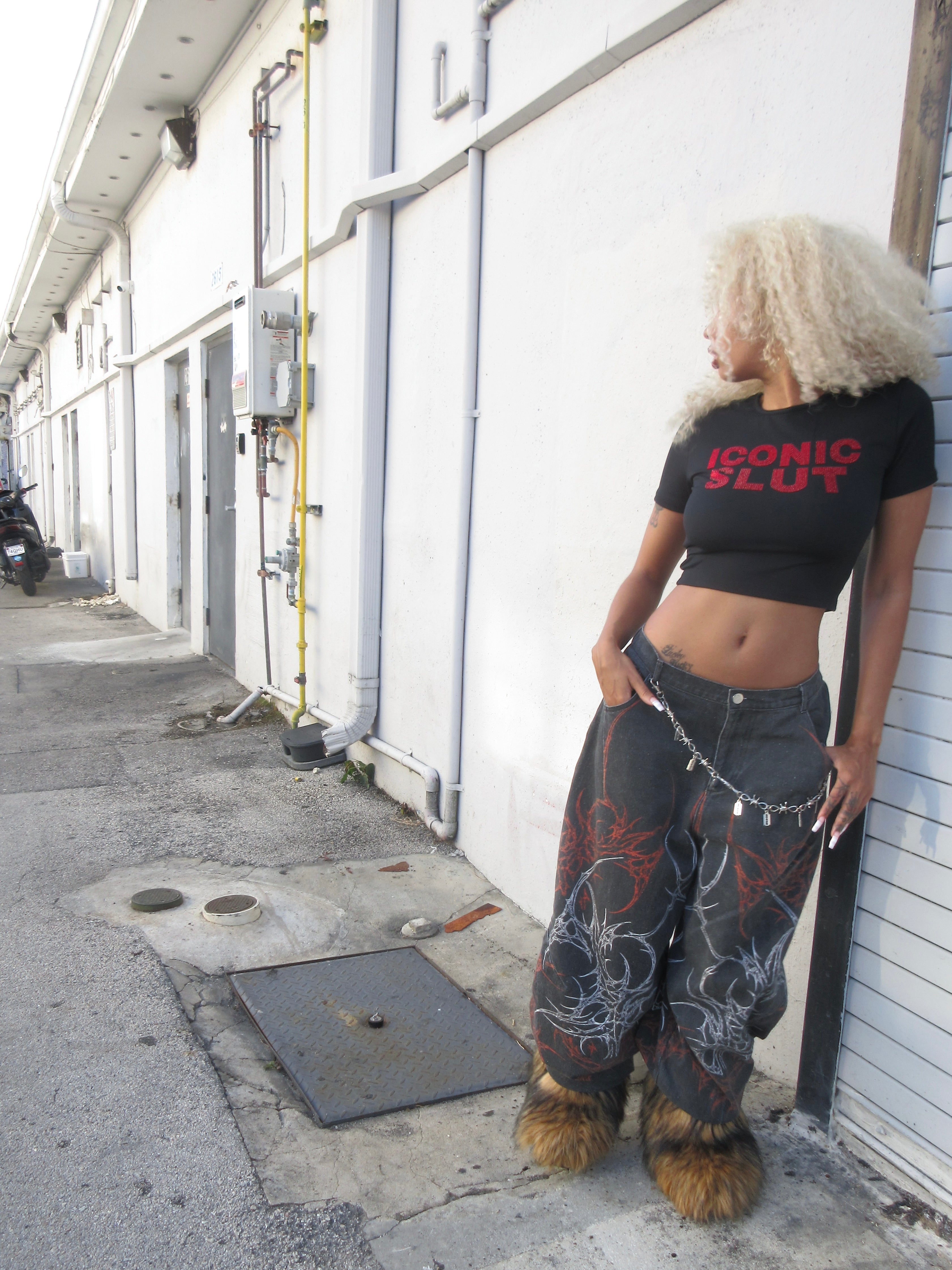 Iconic rhinestone crop top