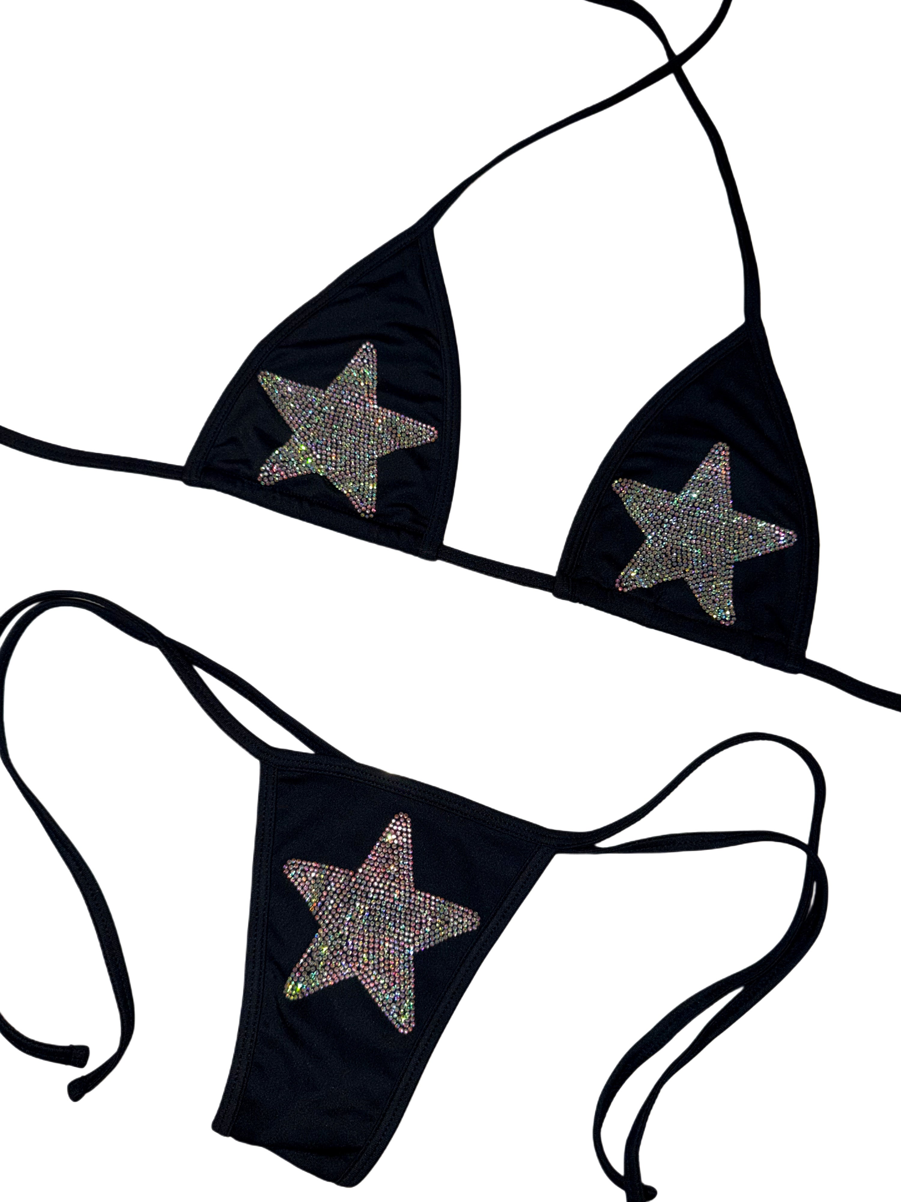 Rhinestone star bikini