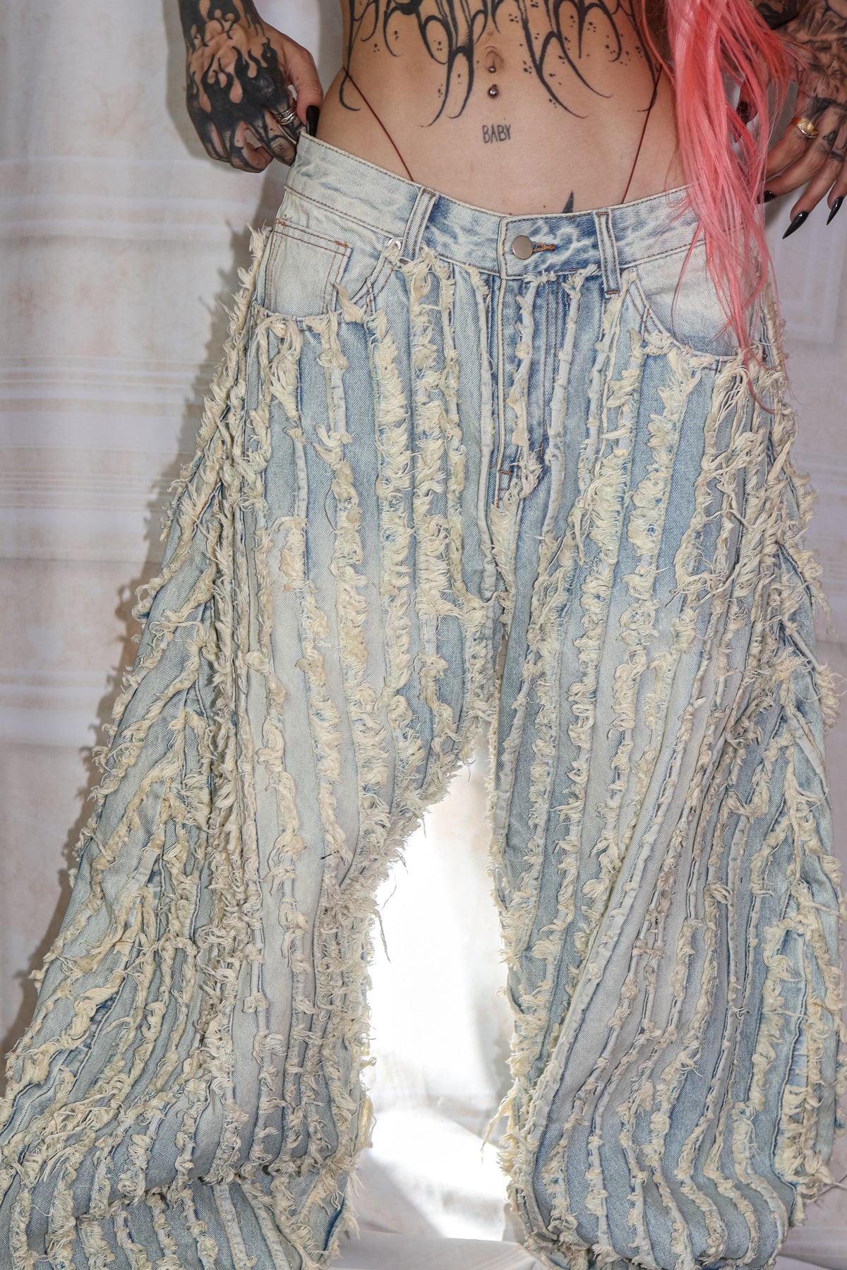 Tear you apart baggy distressed denim jeans