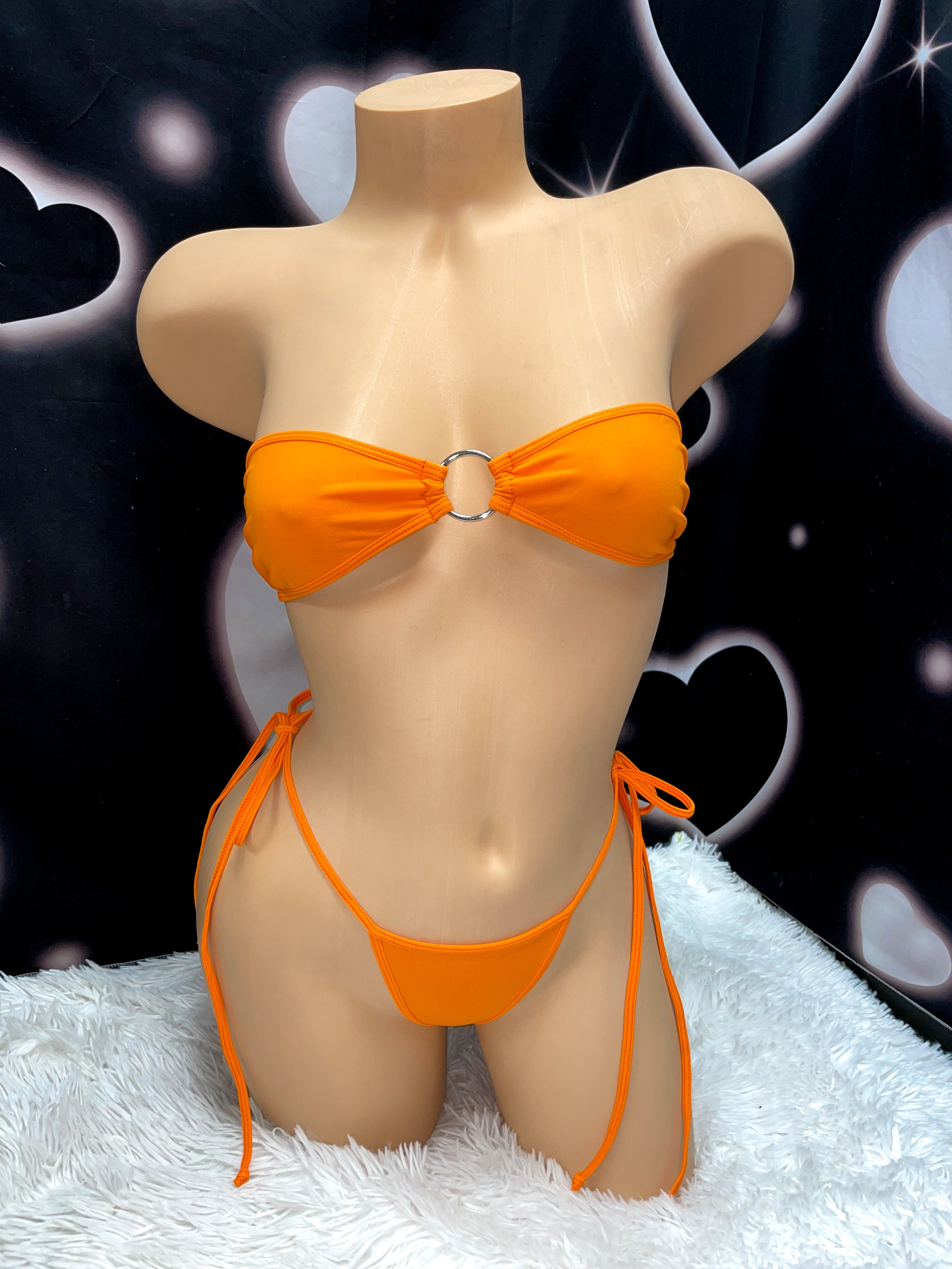 Orange bollywood microkini