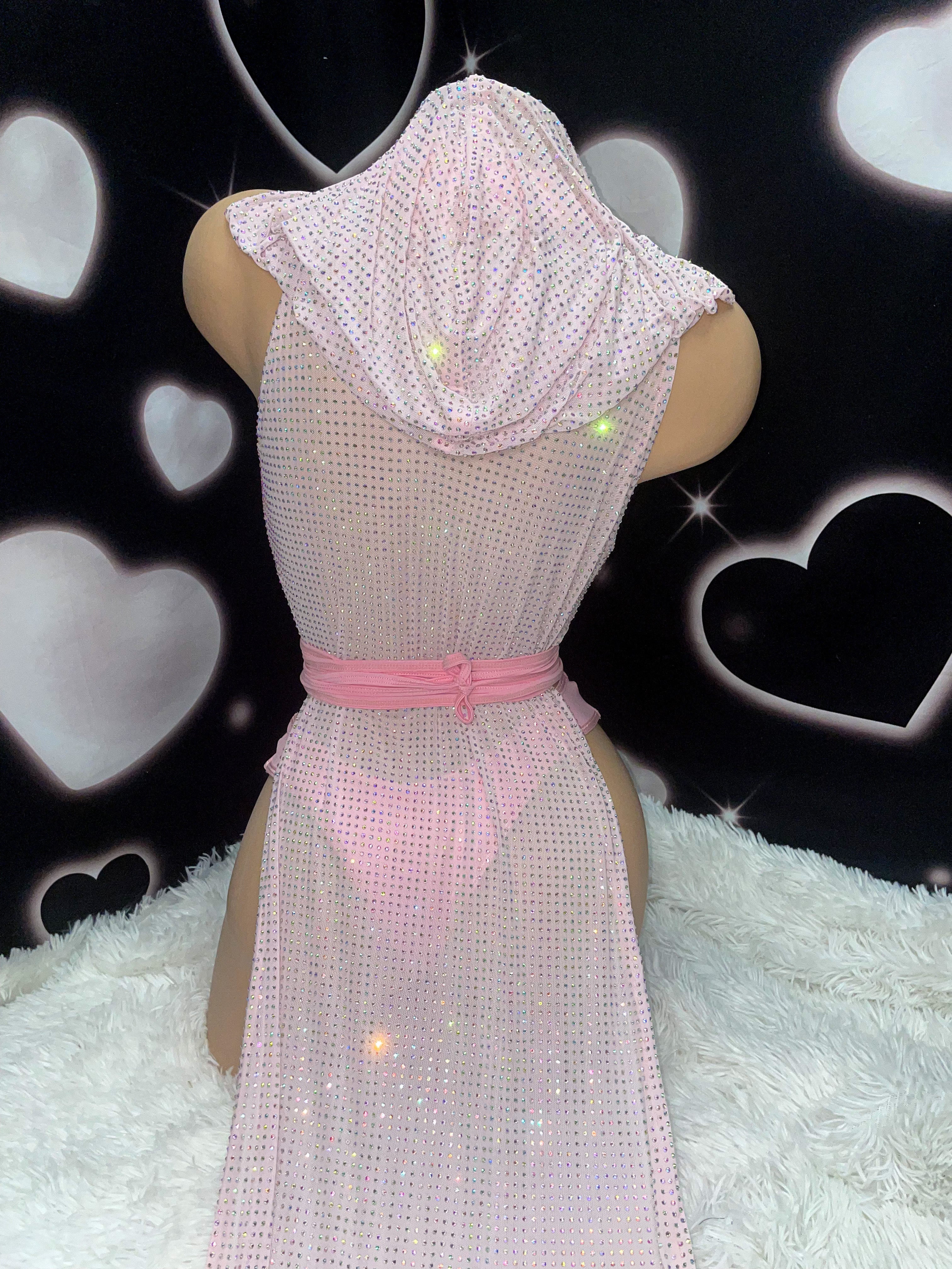 Assassin iced out rhinestone dress