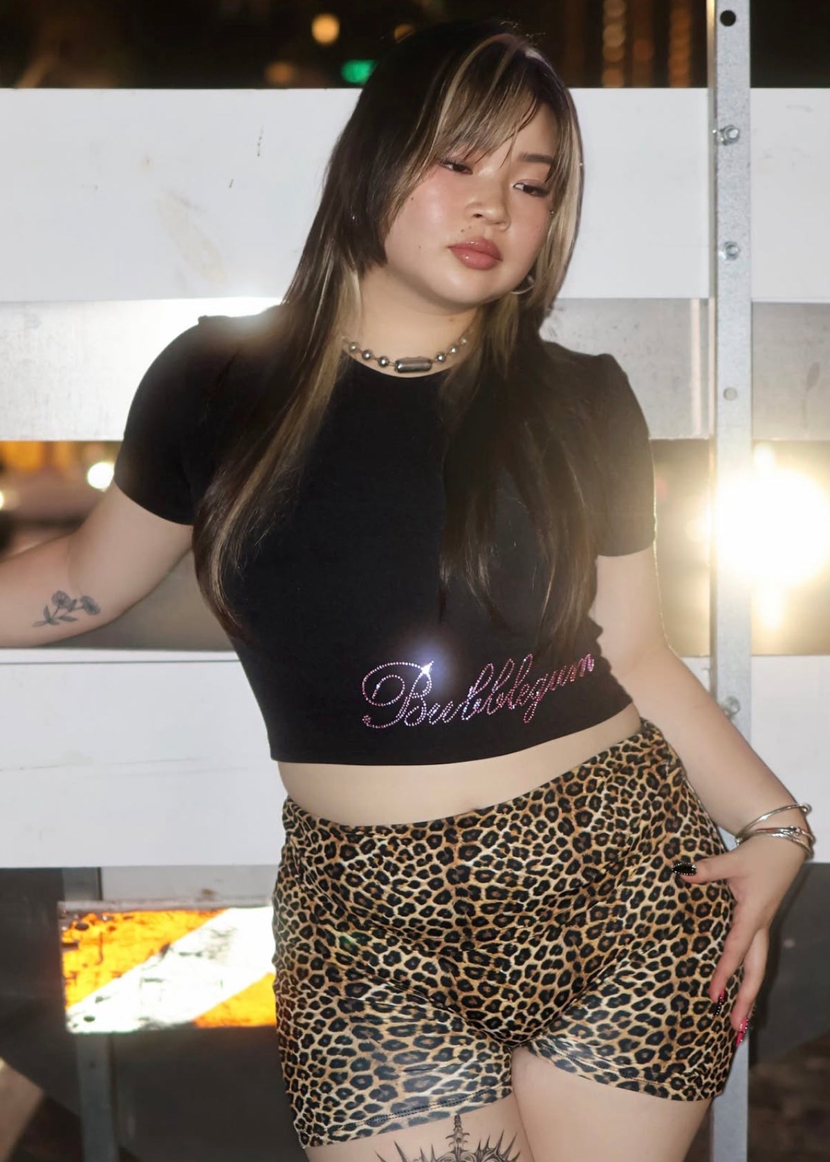 Pink fairy wings rhinestone crop top — additional product photo 11 of 12