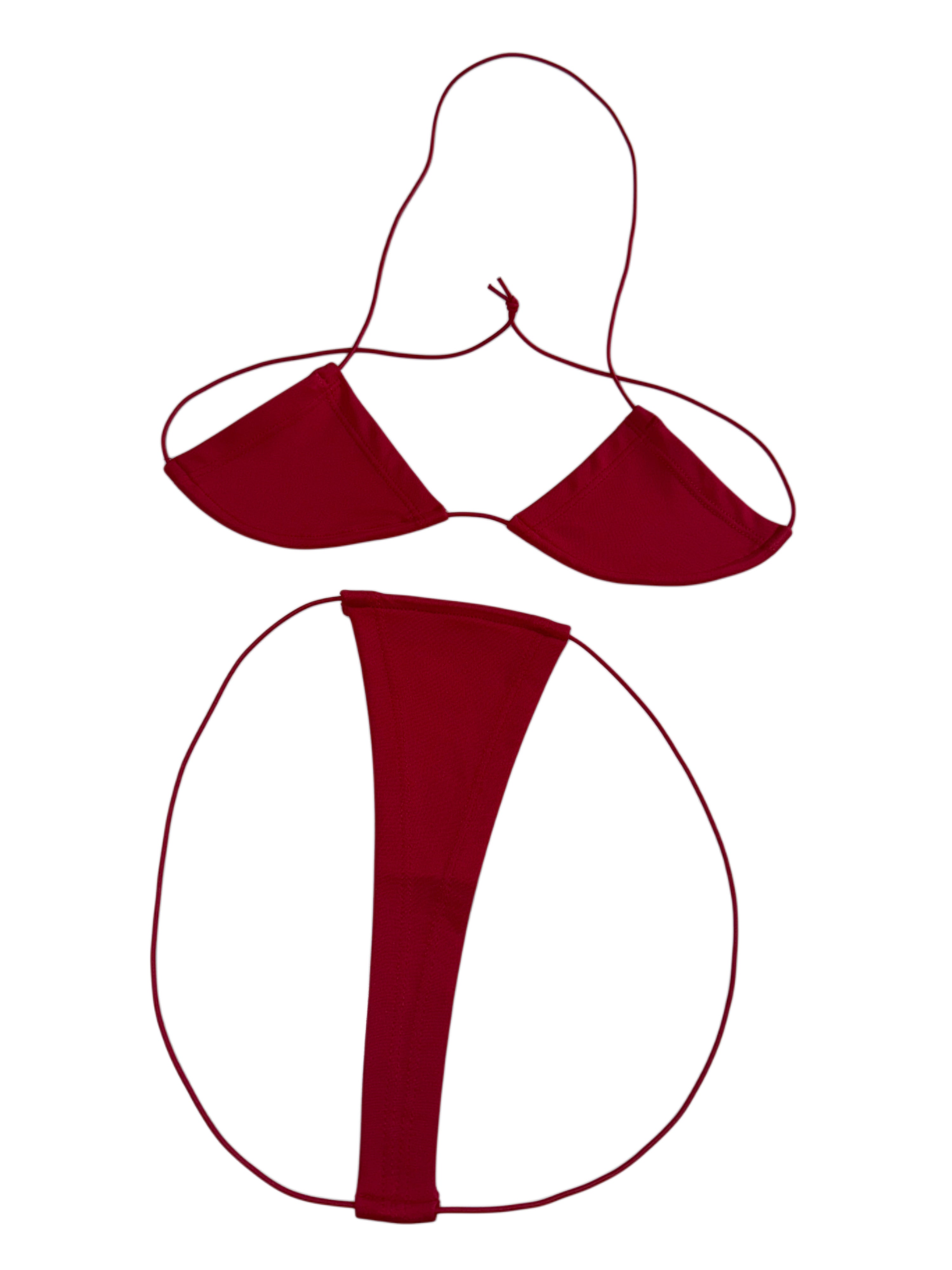 String Microkini plain colors