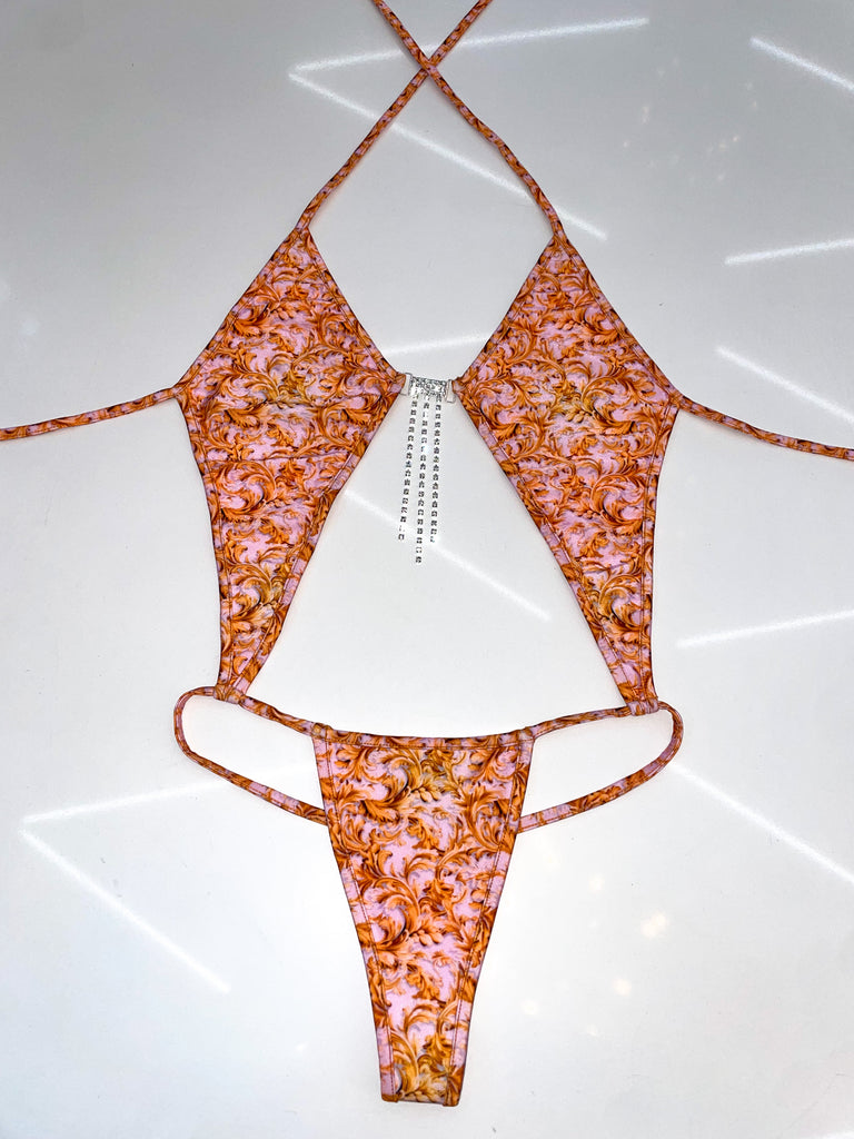 Donatella Diamond sparkle one piece - Bikinis, Monokinis, skirt sets, and apparel inspired by strippers - Bubblegum The Brand