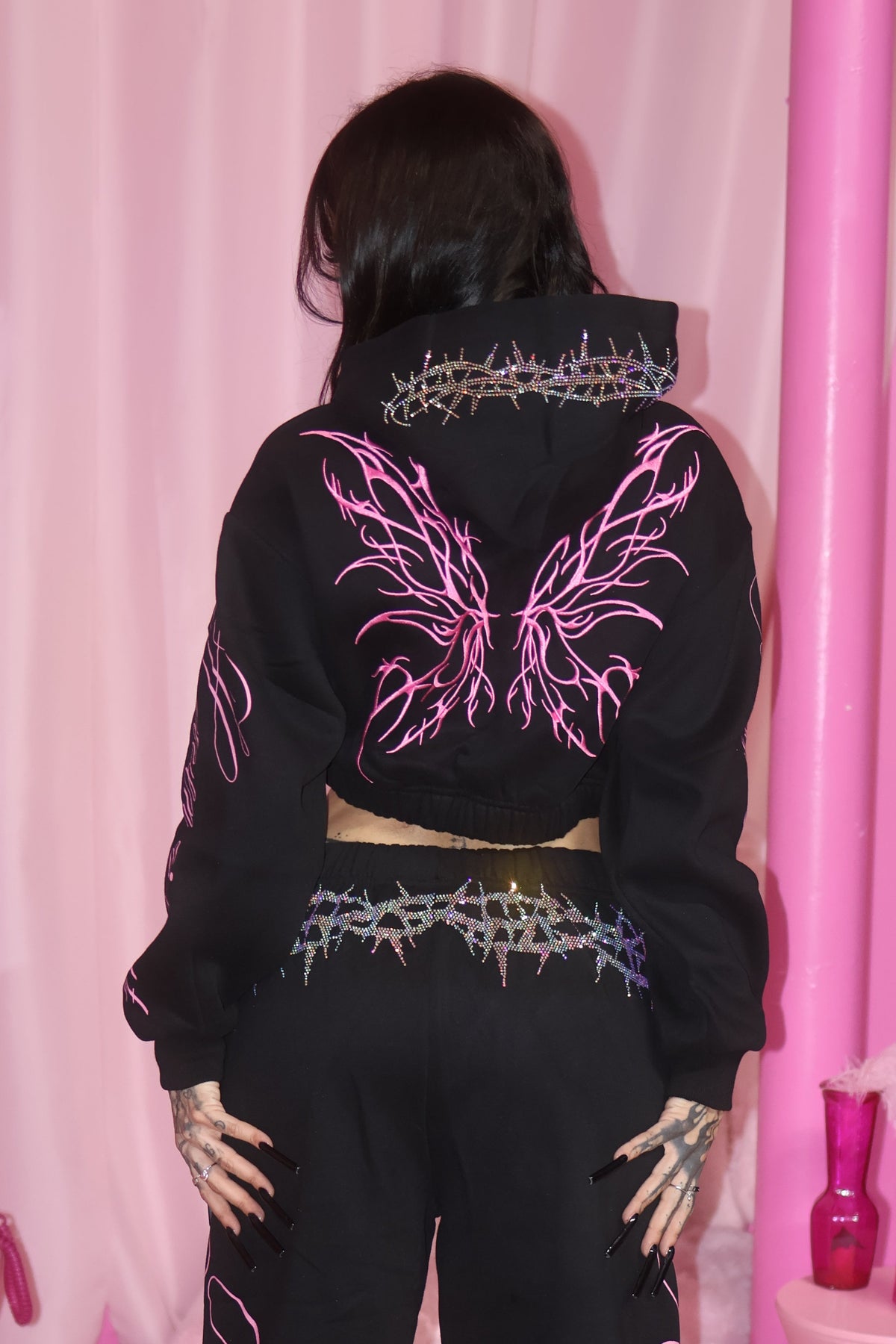 Angels are here crop hoodie — additional product photo 2 of 16