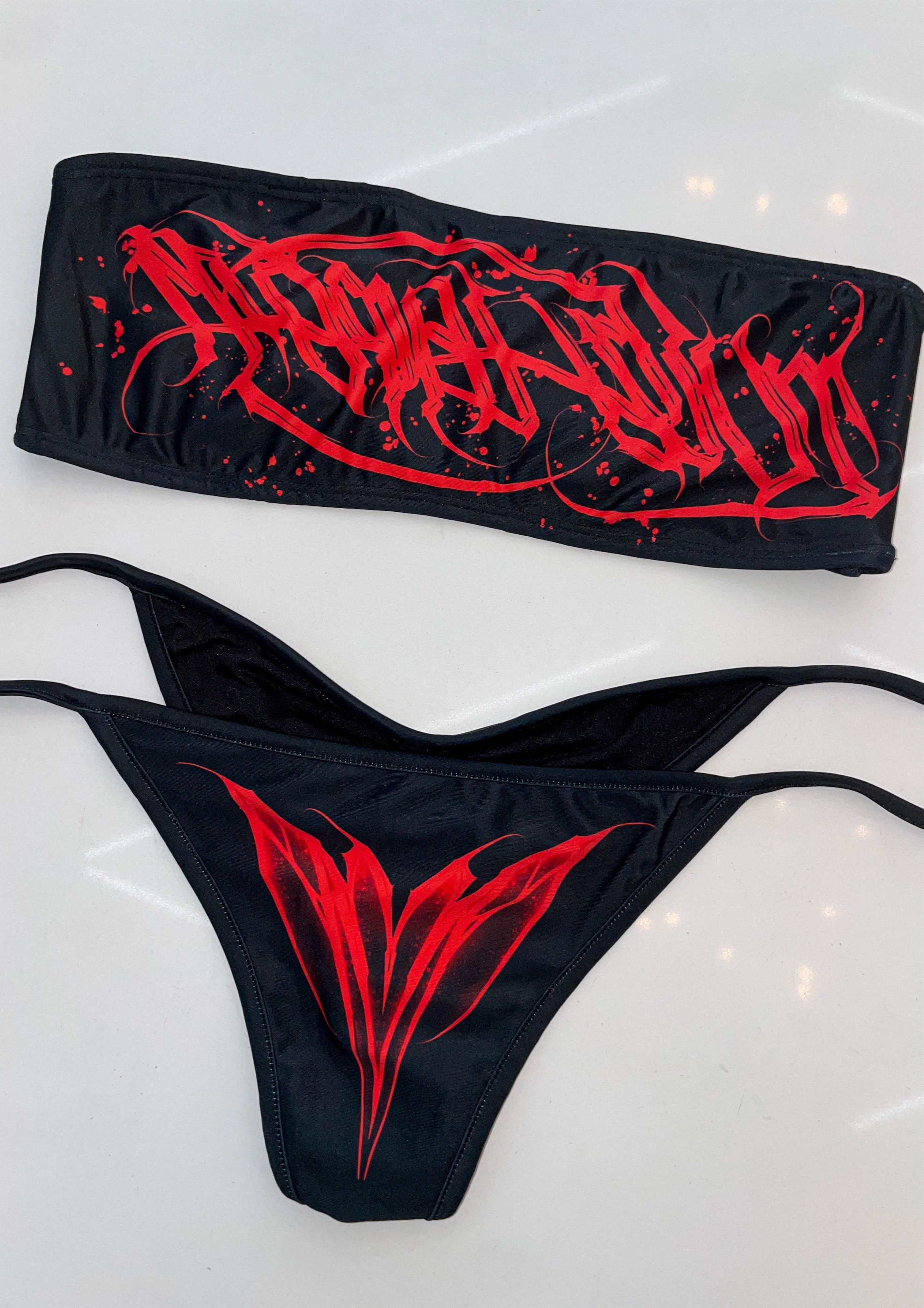 Total Slut dark lettering bikini