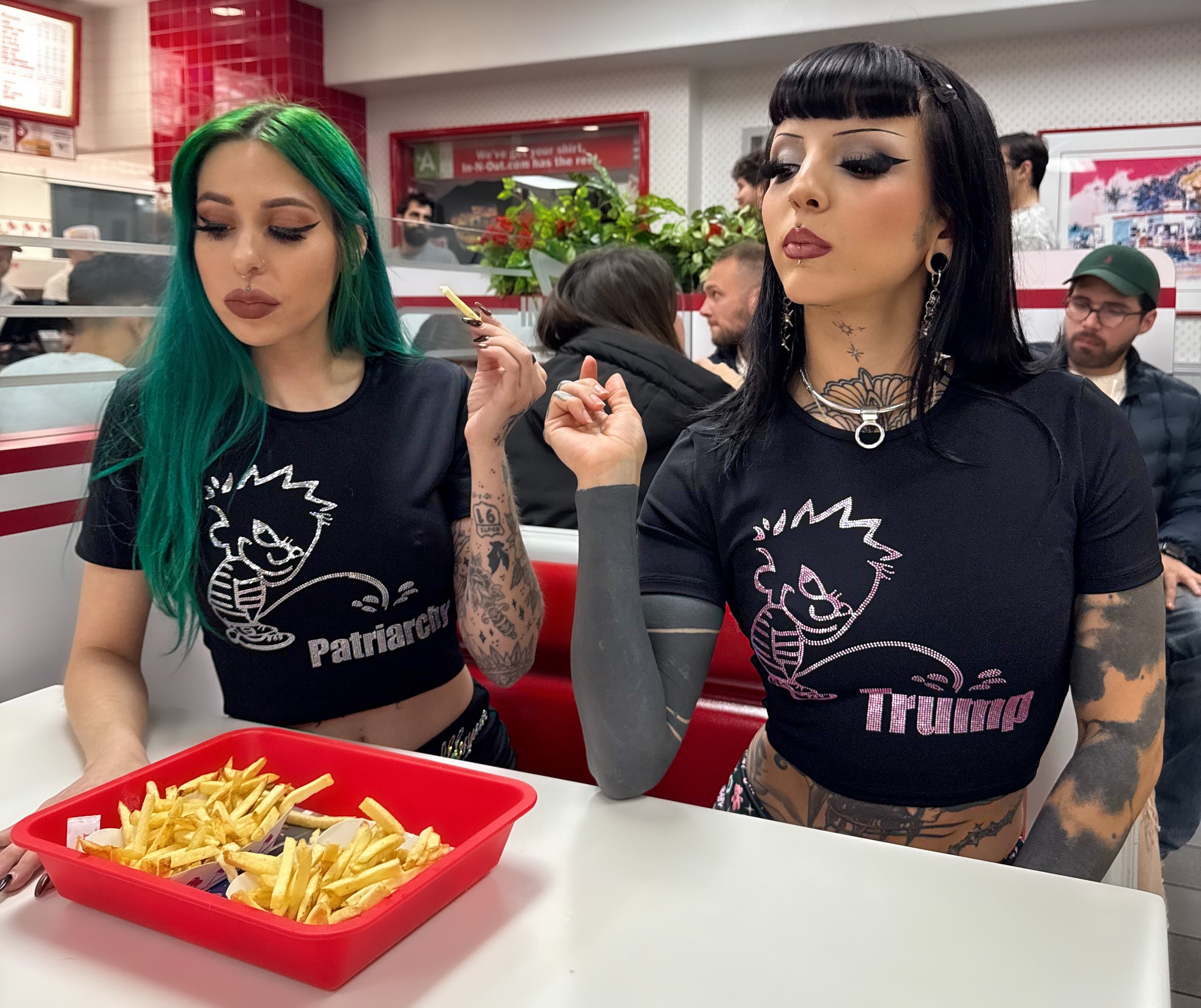 Trump rhinestone crop top