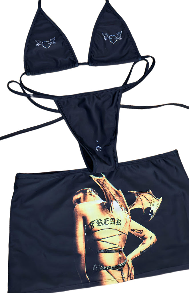 Freak miniskirt bikini set