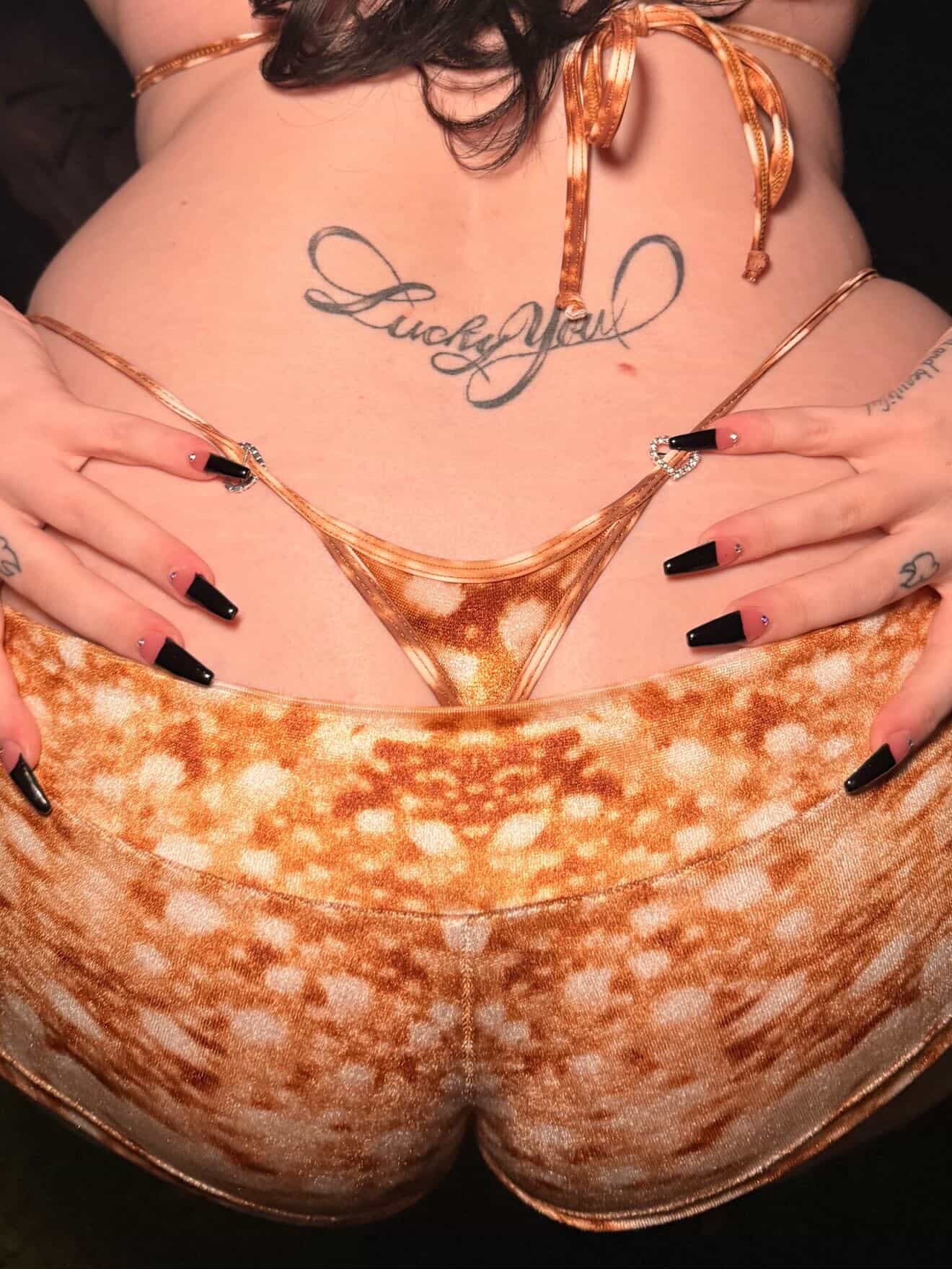 Bxmbi deer bikini velvet shorts set