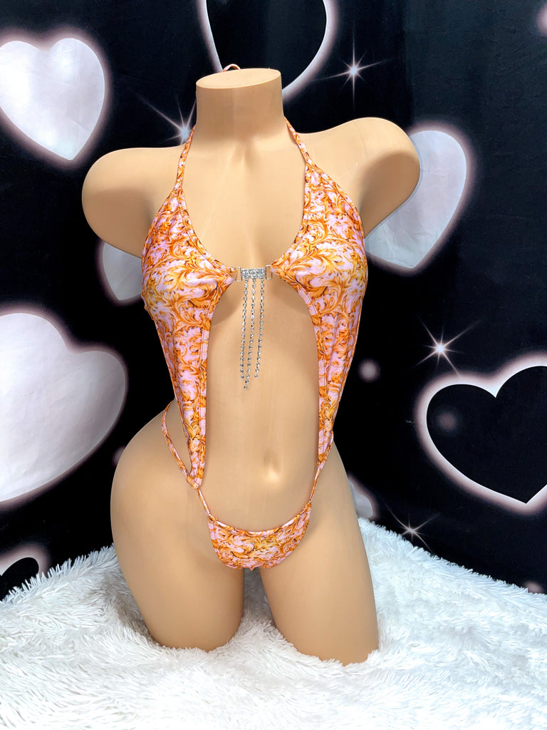 Donatella Diamond sparkle one piece - Bikinis, Monokinis, skirt sets, and apparel inspired by strippers - Bubblegum The Brand