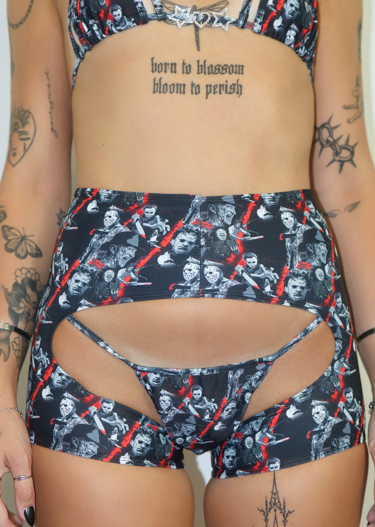 Nightmare horror chaps bikini set Halloween