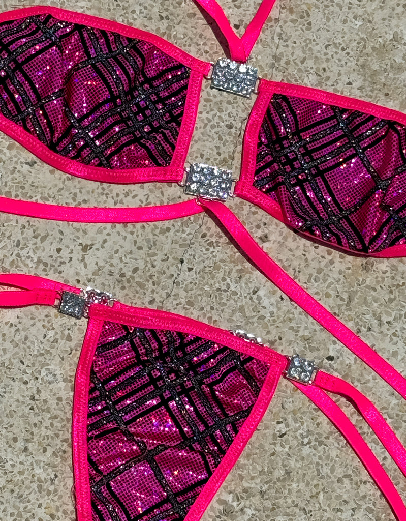 Pink present sparkle bikini