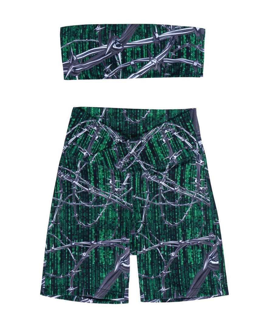 Cyber wire shorts set