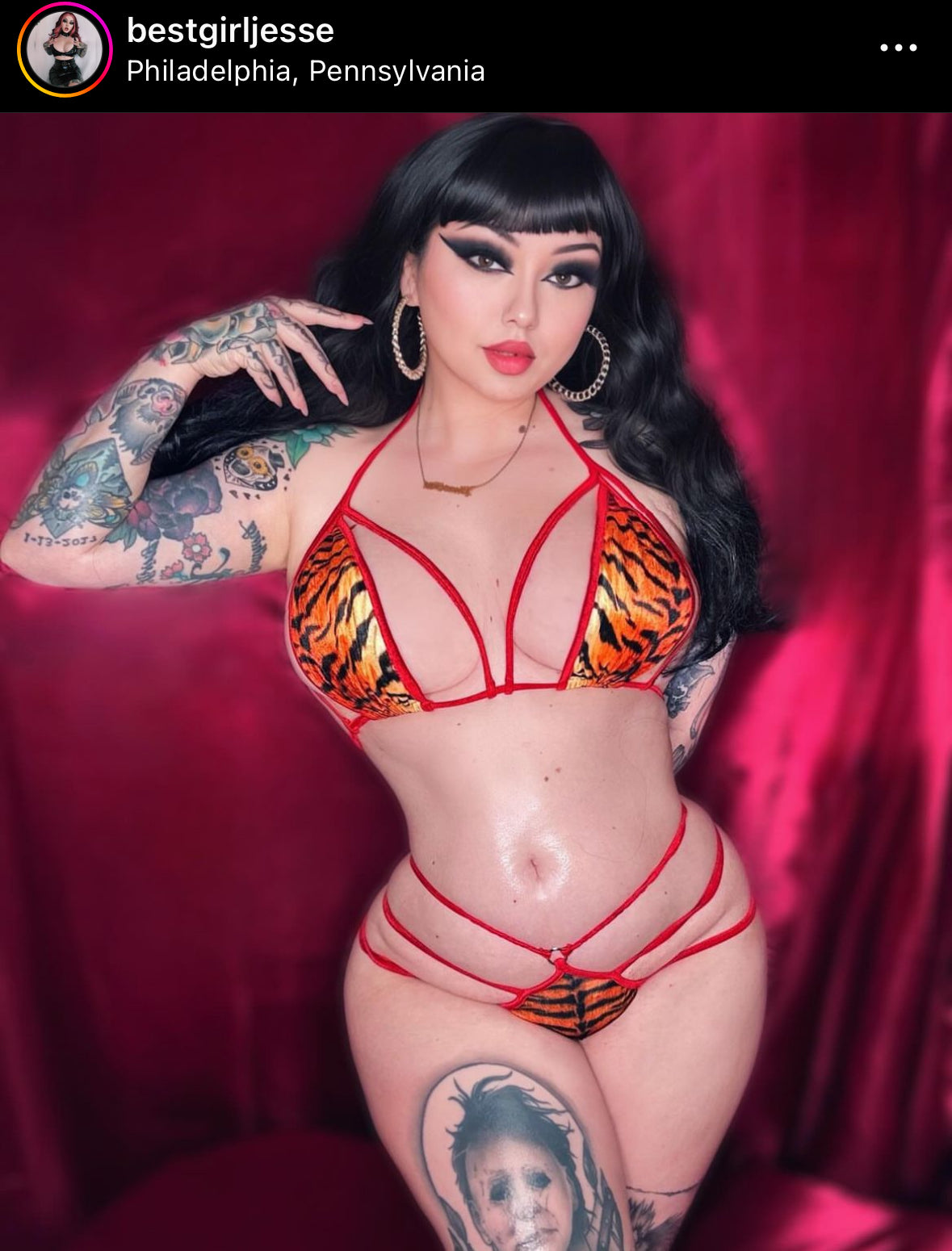 Velvet Tiger fierce romantic bikini