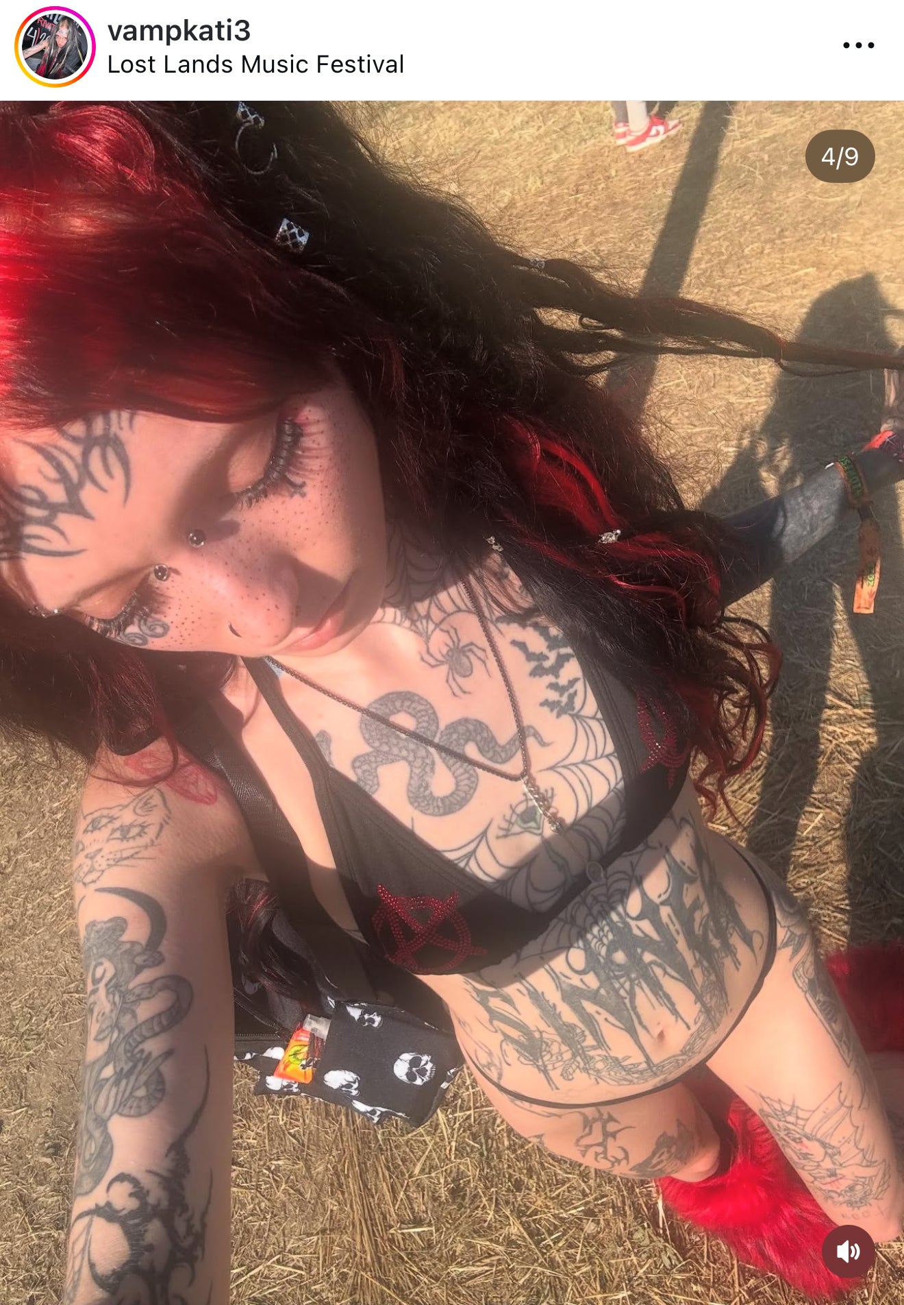 Anarchy rhinestone bikini