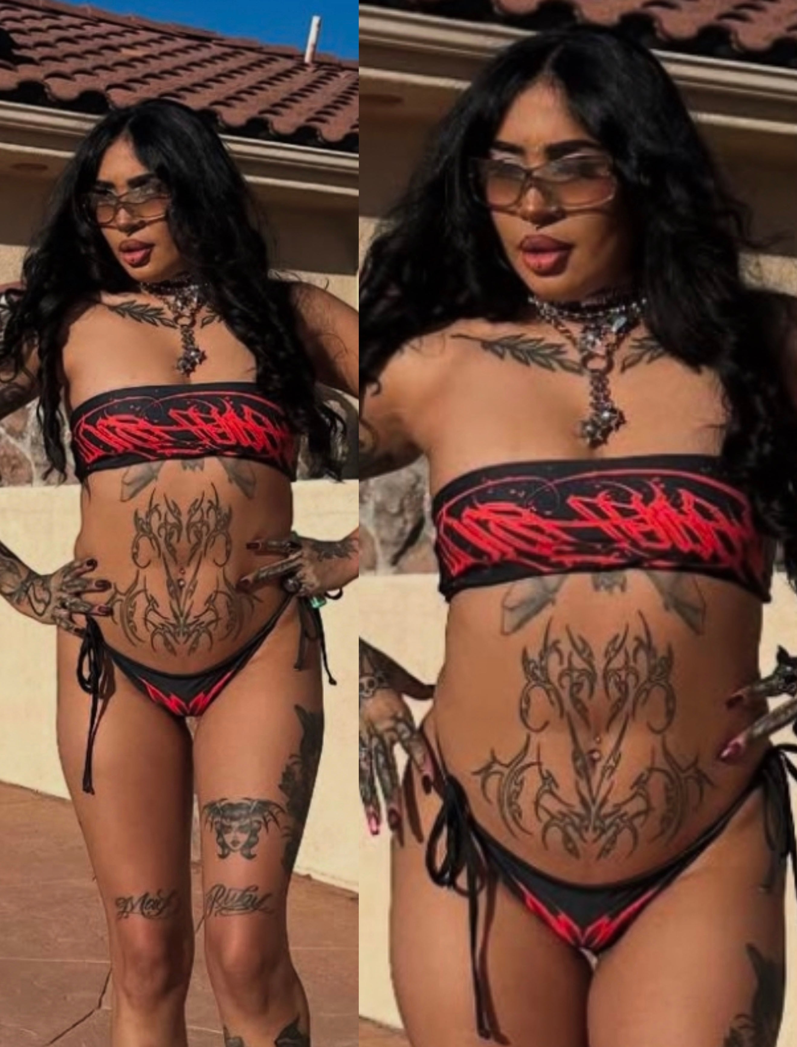 Total Slut dark lettering bikini