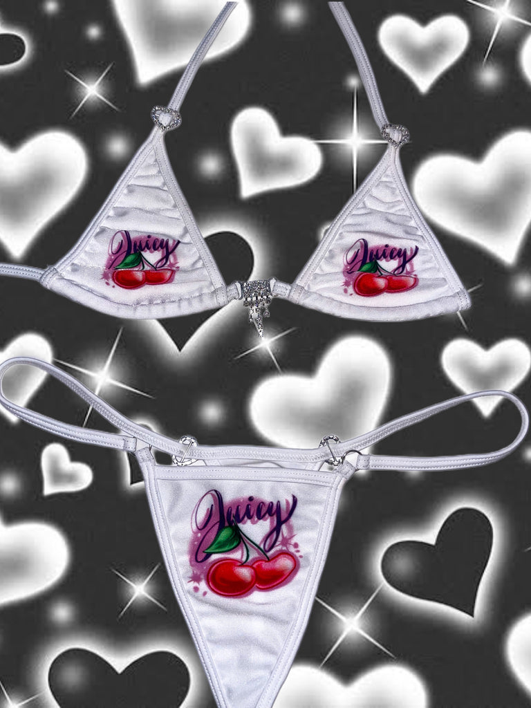 Juicy sparkle miniskirt bikini set