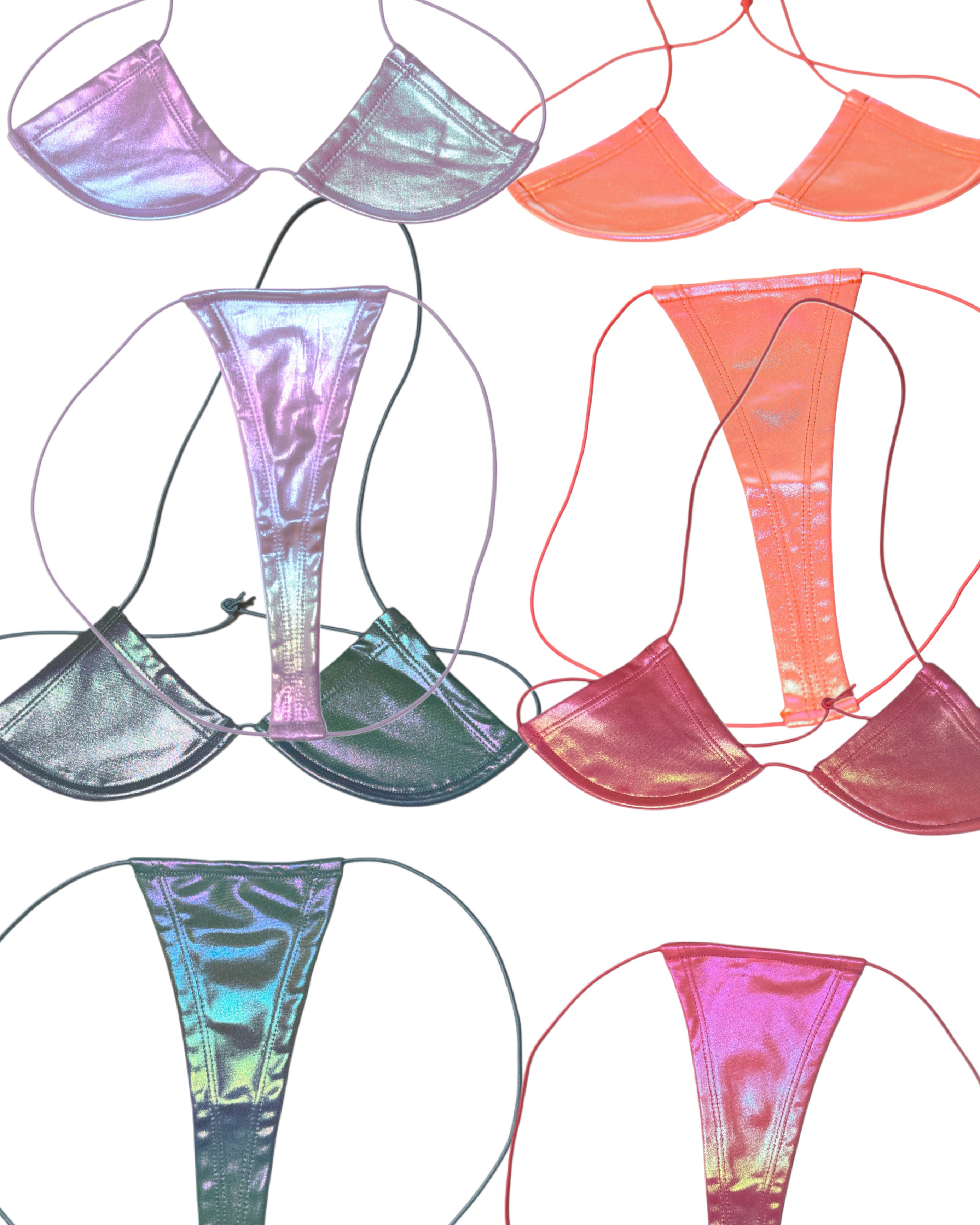 Hologram string microkinis