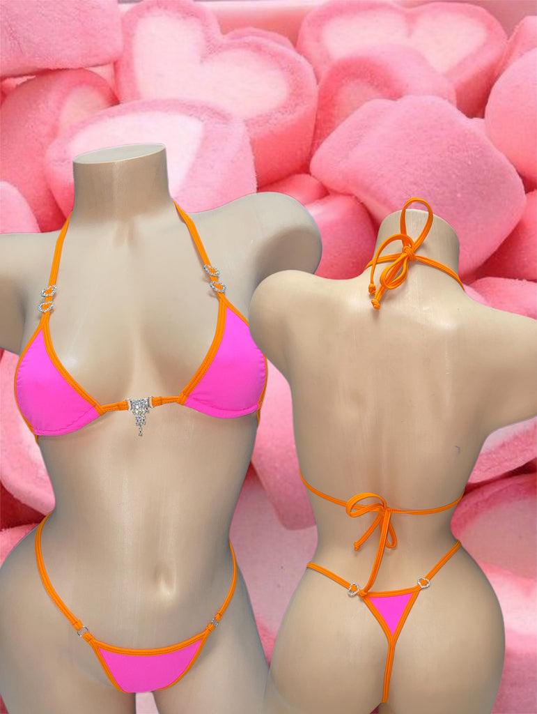 Candyshop sparkle hearts microkini