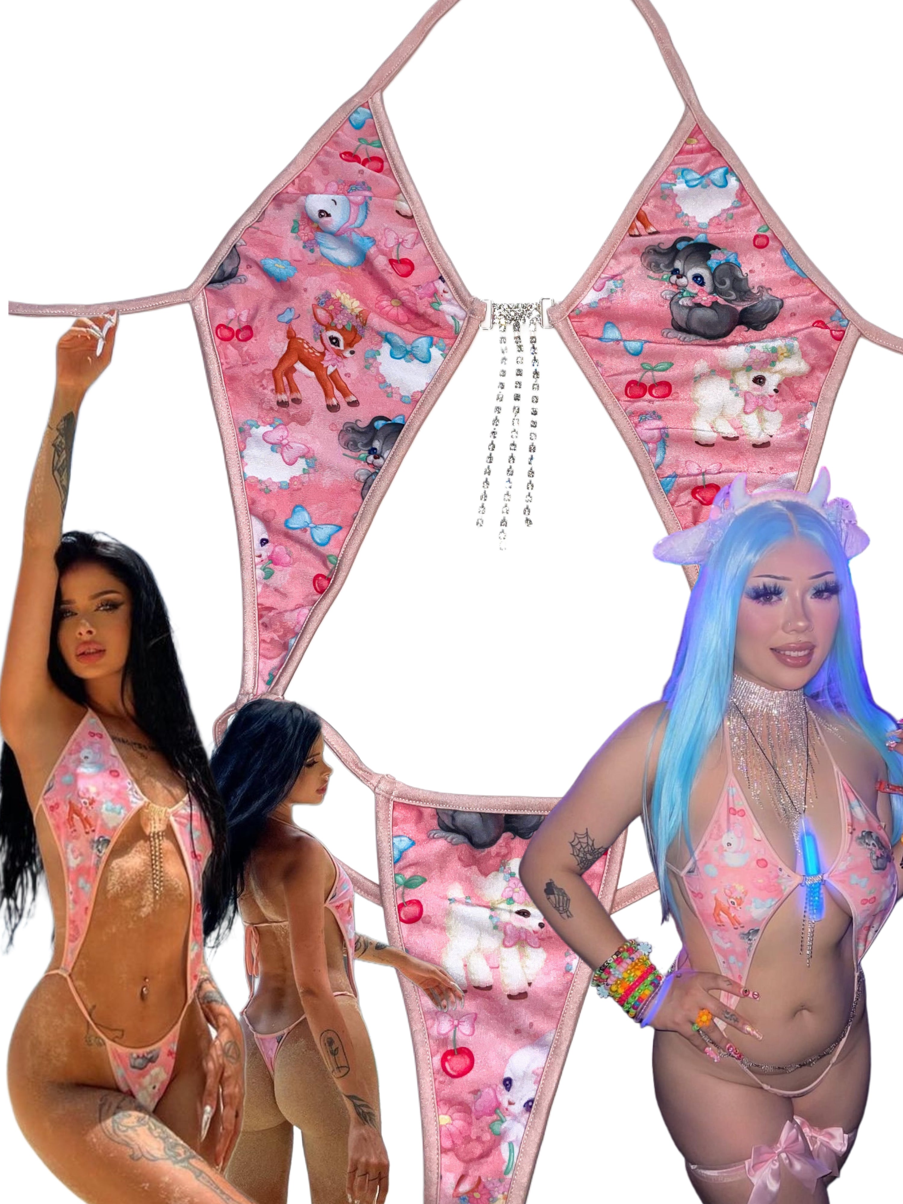Lil bow peep diamond sparkle one piece