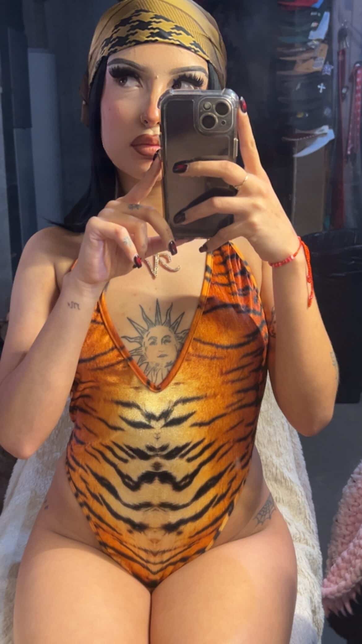 Velvet tiger one piece