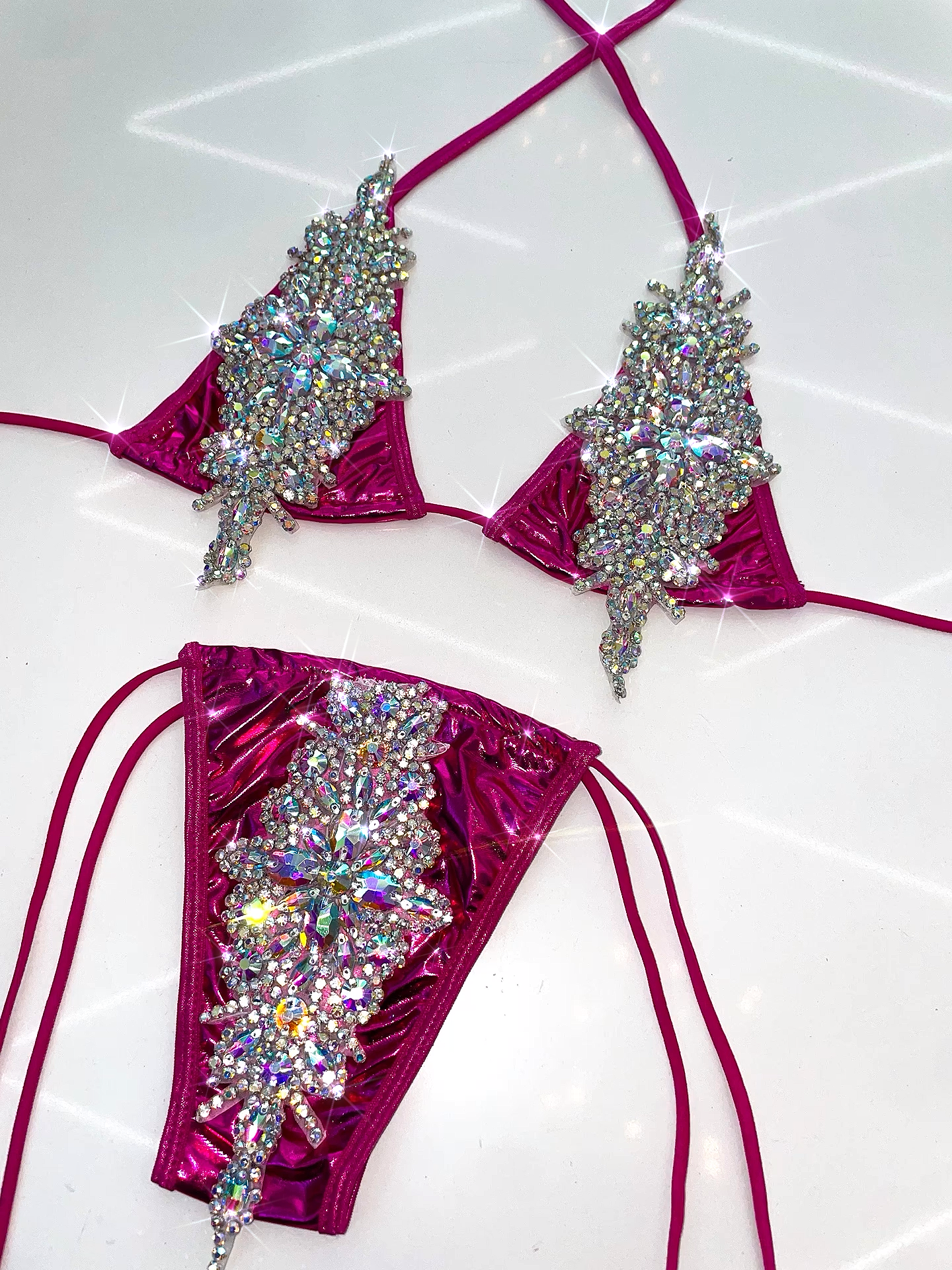 Aphrodite carnival rhinestone semi microkini