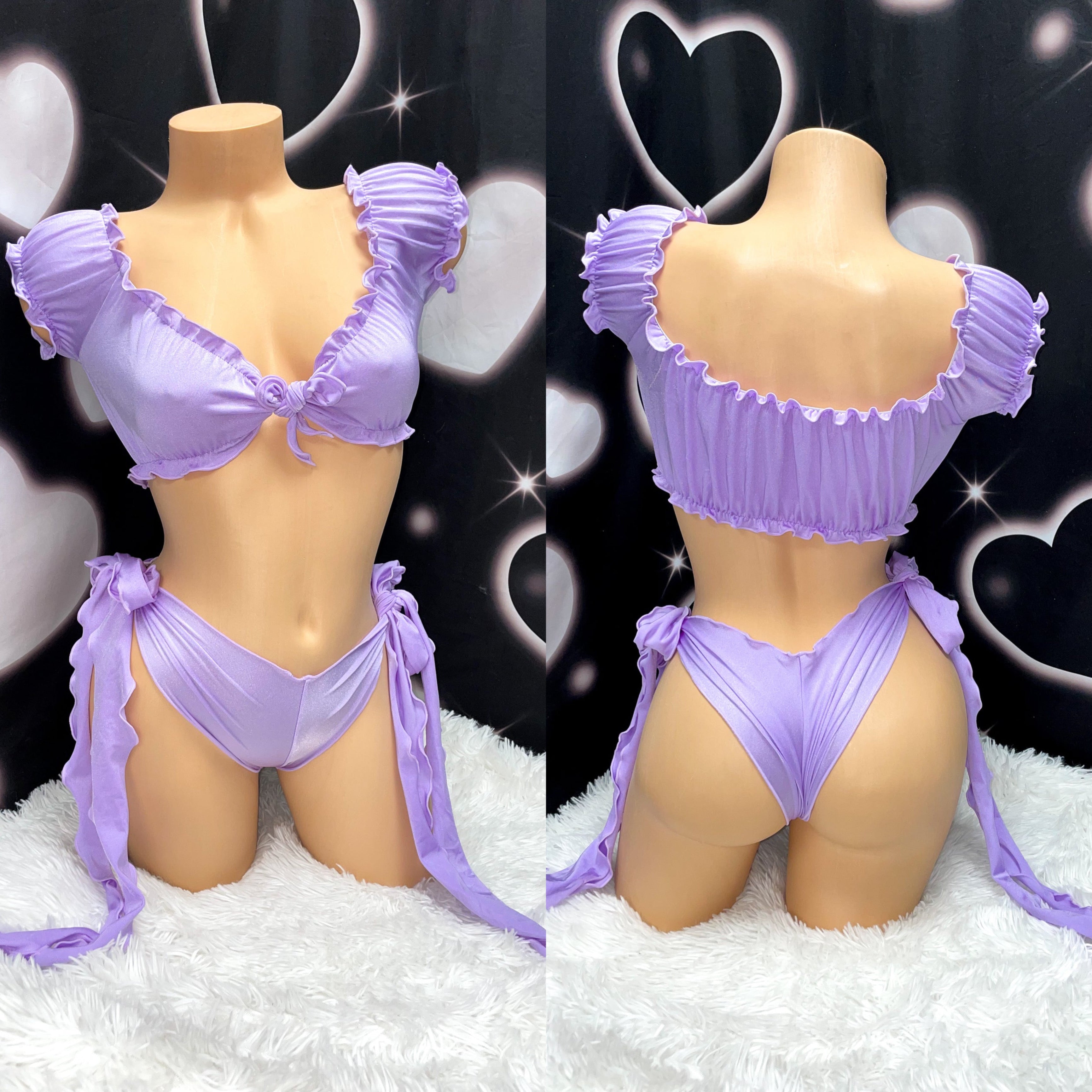 Lilac doll bikini set - Bikinis, Monokinis, skirt sets, and apparel inspired by strippers - Bubblegum The Brand