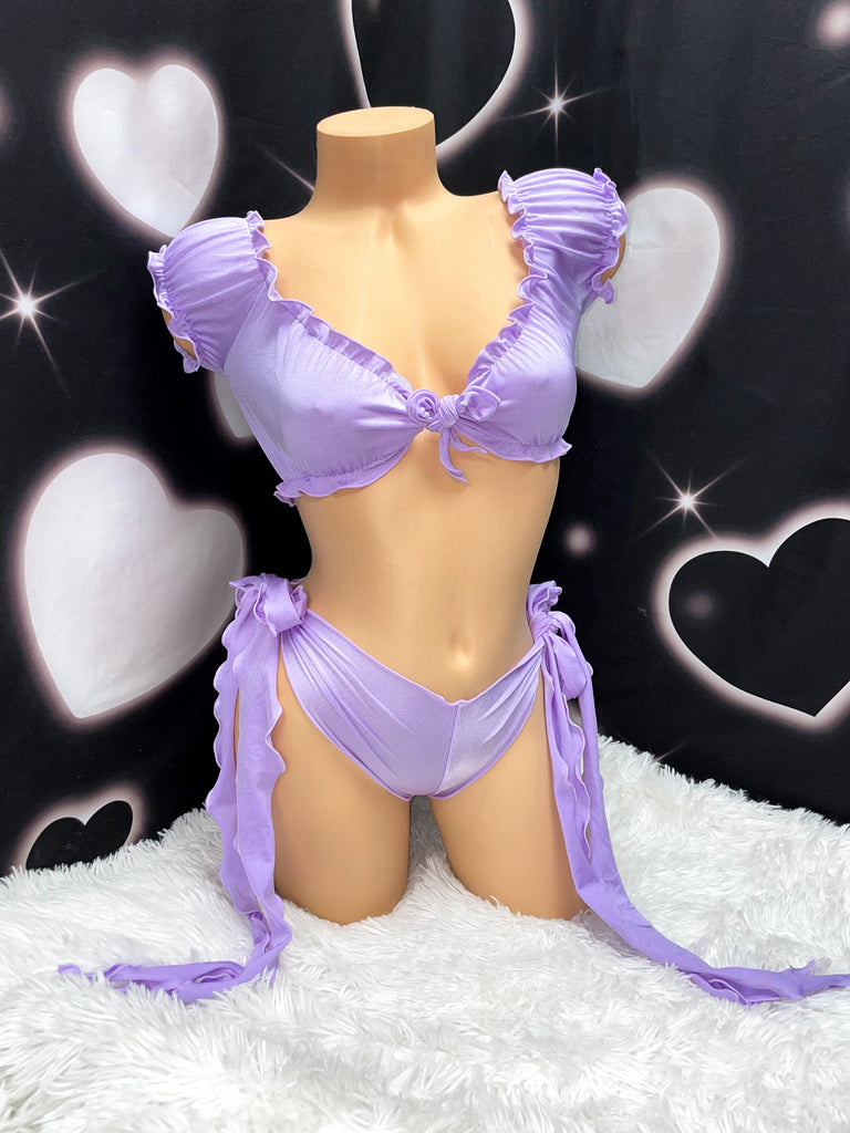 Lilac doll bikini set - Bikinis, Monokinis, skirt sets, and apparel inspired by strippers - Bubblegum The Brand