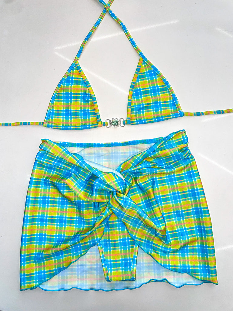 Daydreamer plaid bikini skirt set - Bikinis, Monokinis, skirt sets, and apparel inspired by strippers - Bubblegum The Brand