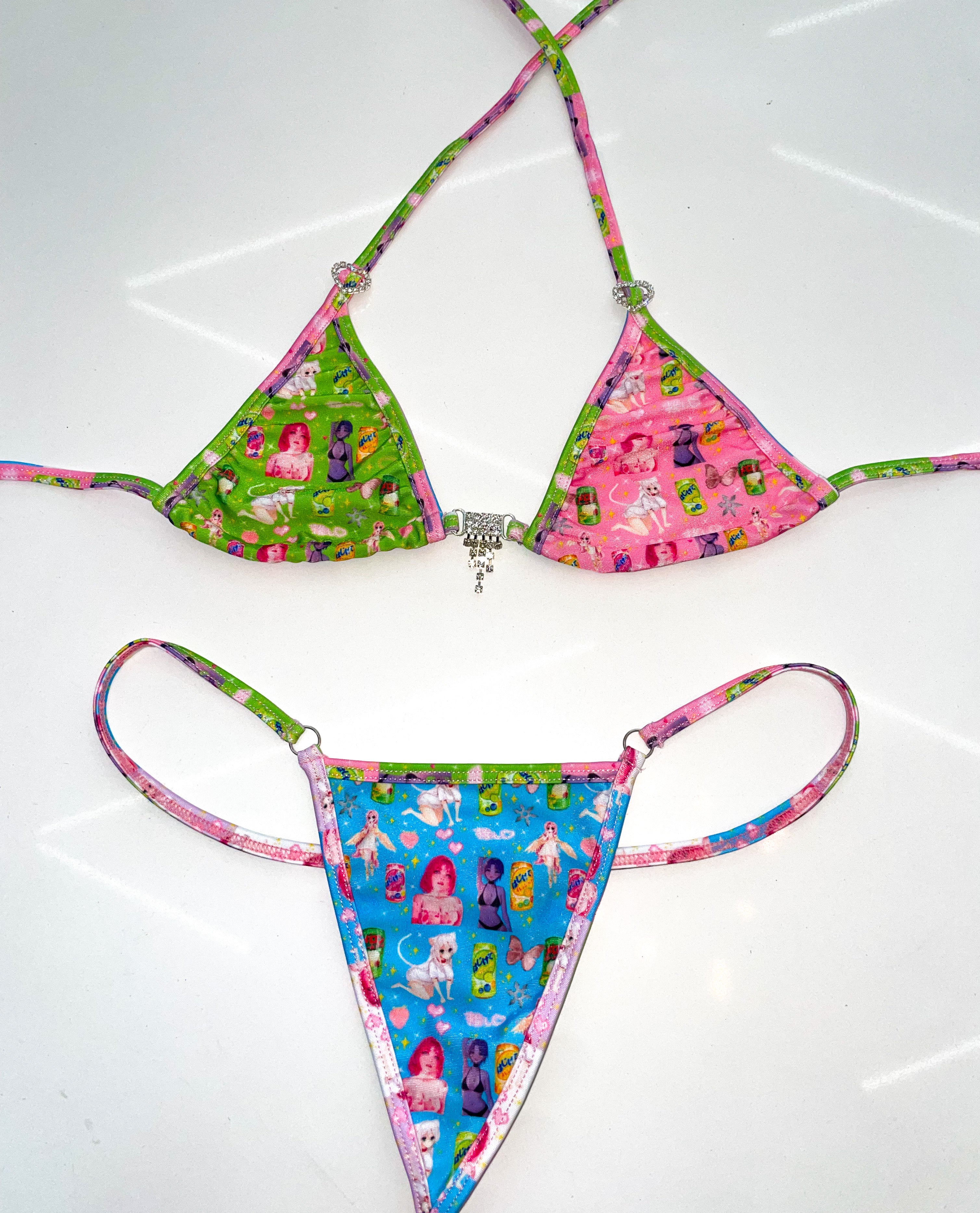 Sodapop sparkle microkini - Bikinis, Monokinis, skirt sets, and apparel inspired by strippers - Bubblegum The Brand