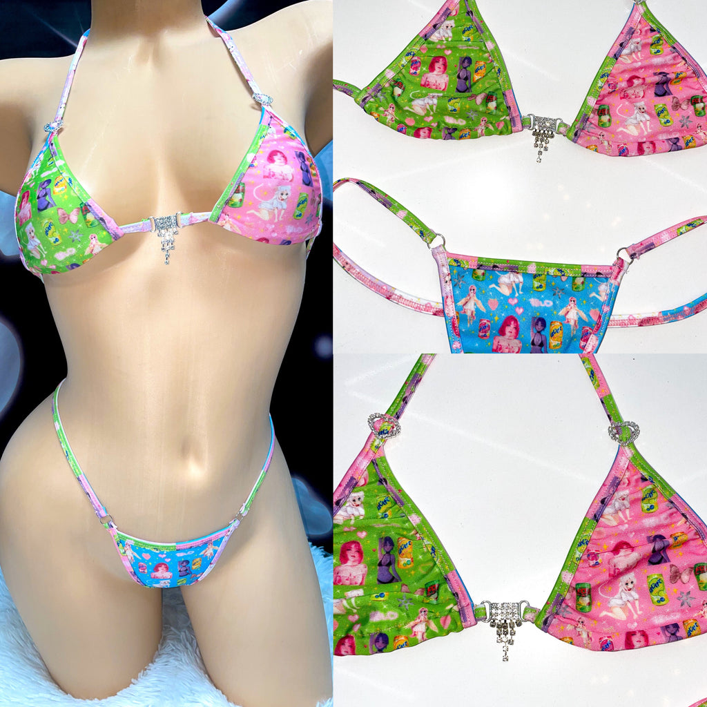 Sodapop sparkle microkini - Bikinis, Monokinis, skirt sets, and apparel inspired by strippers - Bubblegum The Brand