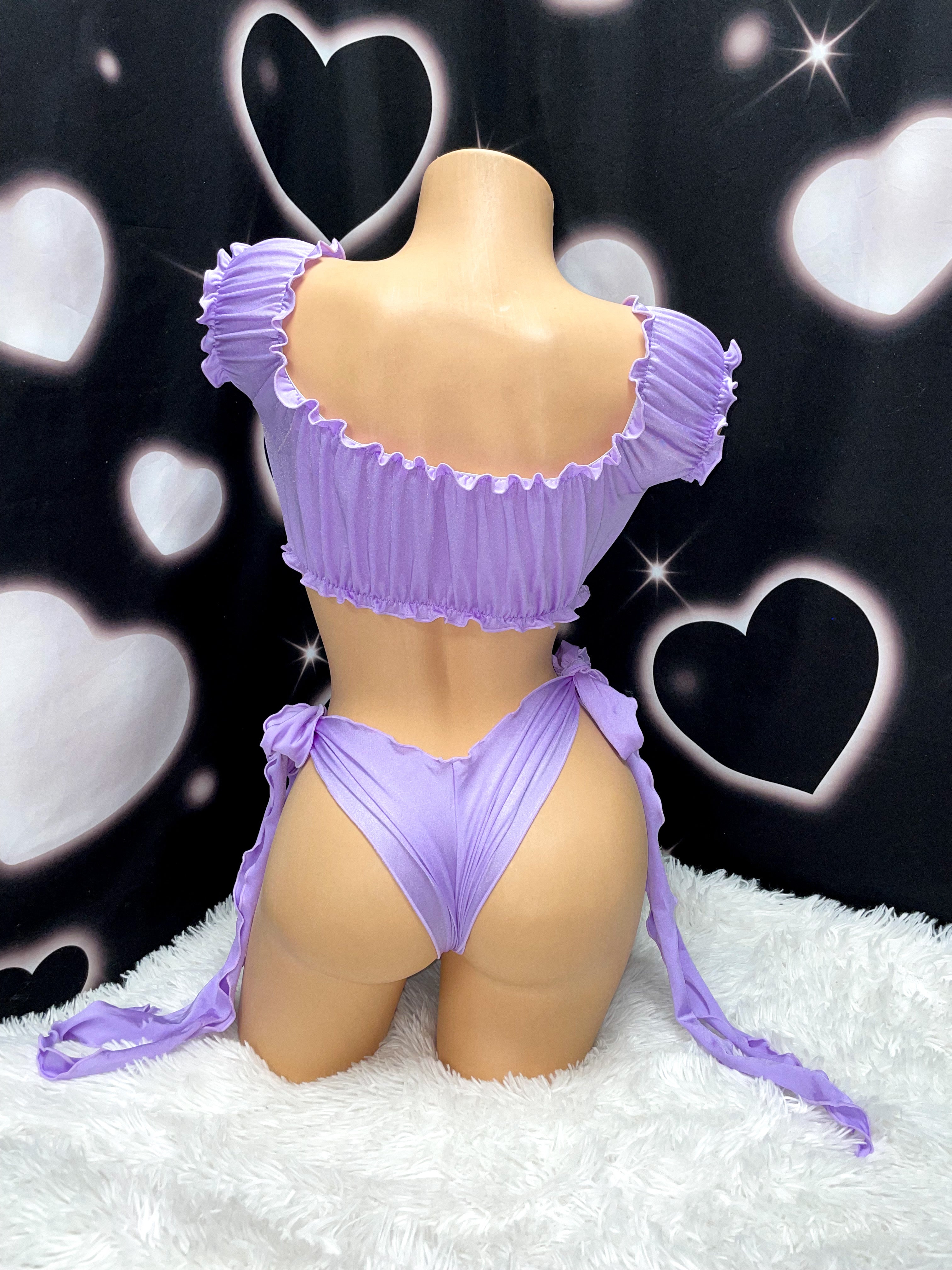 Lilac doll bikini set - Bikinis, Monokinis, skirt sets, and apparel inspired by strippers - Bubblegum The Brand