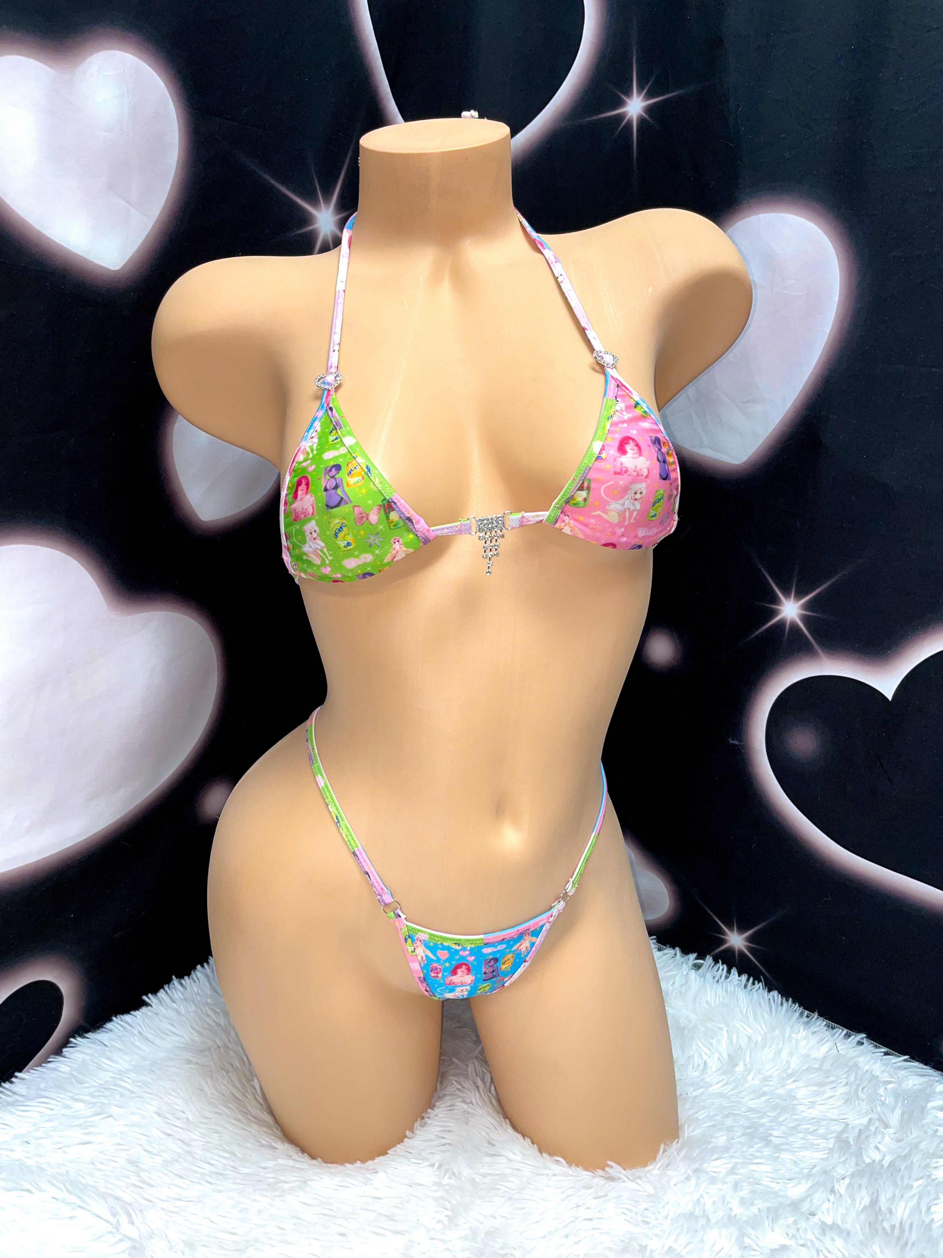 Sodapop sparkle microkini - Bikinis, Monokinis, skirt sets, and apparel inspired by strippers - Bubblegum The Brand