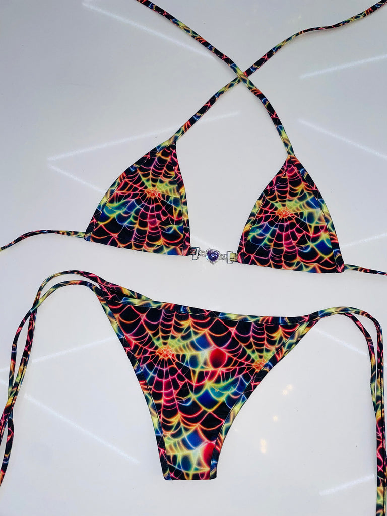 Cyberwebs bikini - Bikinis, Monokinis, skirt sets, and apparel inspired by strippers - Bubblegum The Brand