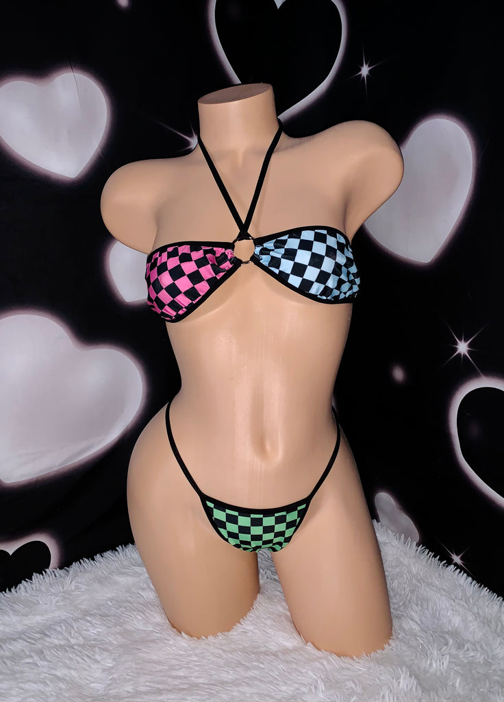 Sk8r girl ring bikini set - Bikinis, Monokinis, skirt sets, and apparel inspired by strippers - Bubblegum The Brand