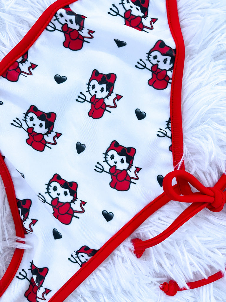 Devil kitty one piece - Bikinis, Monokinis, skirt sets, and apparel inspired by strippers - Bubblegum The Brand