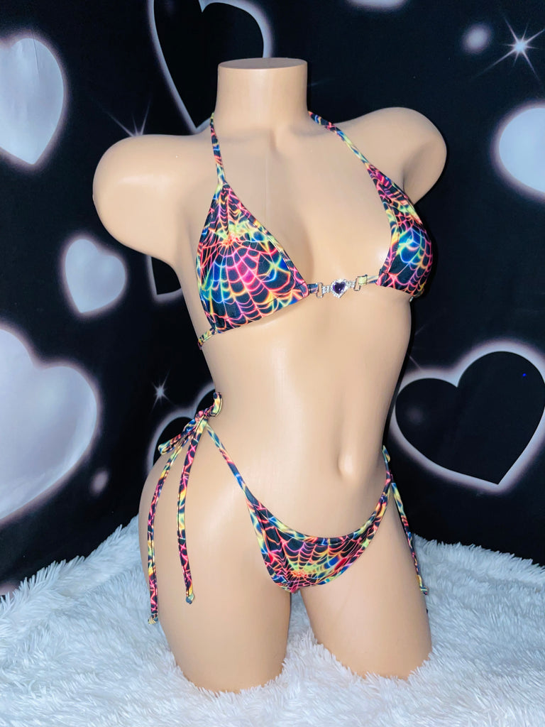 Cyberwebs bikini - Bikinis, Monokinis, skirt sets, and apparel inspired by strippers - Bubblegum The Brand