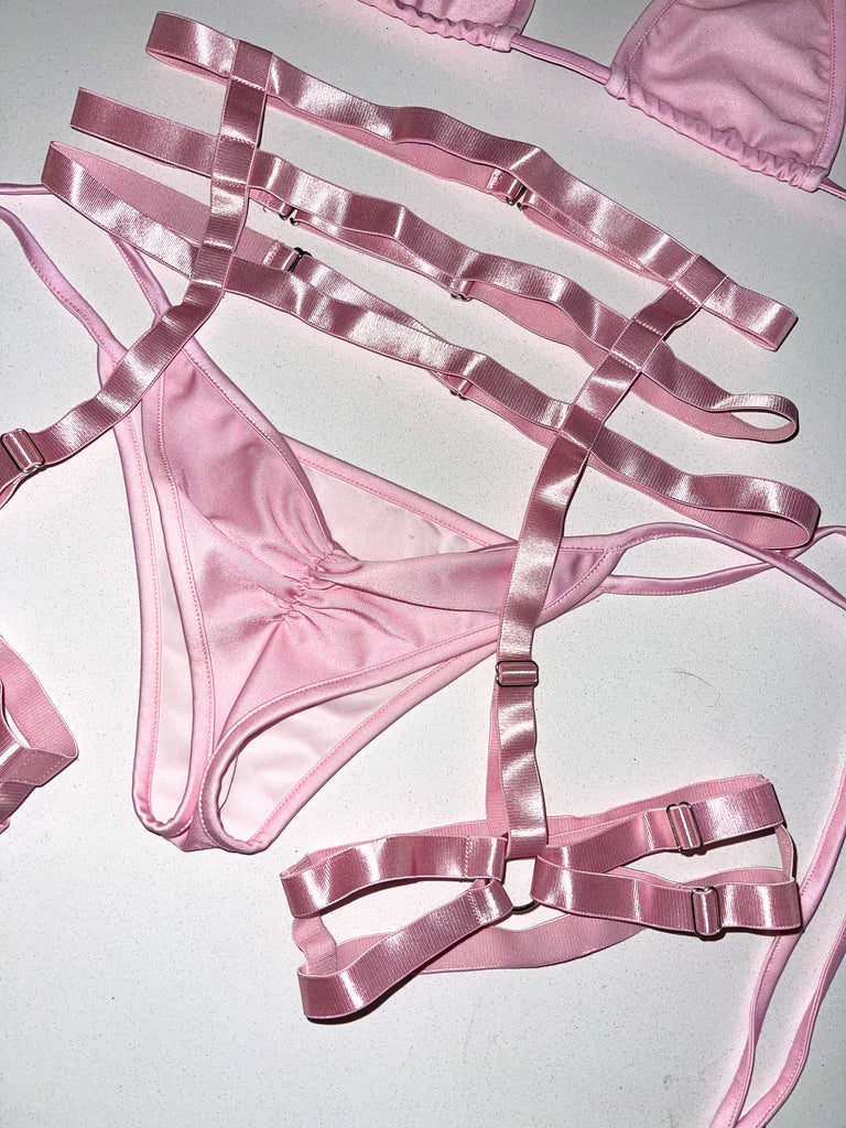 Egirl bikini set garterbelt - Bikinis, Monokinis, skirt sets, and apparel inspired by strippers - Bubblegum The Brand